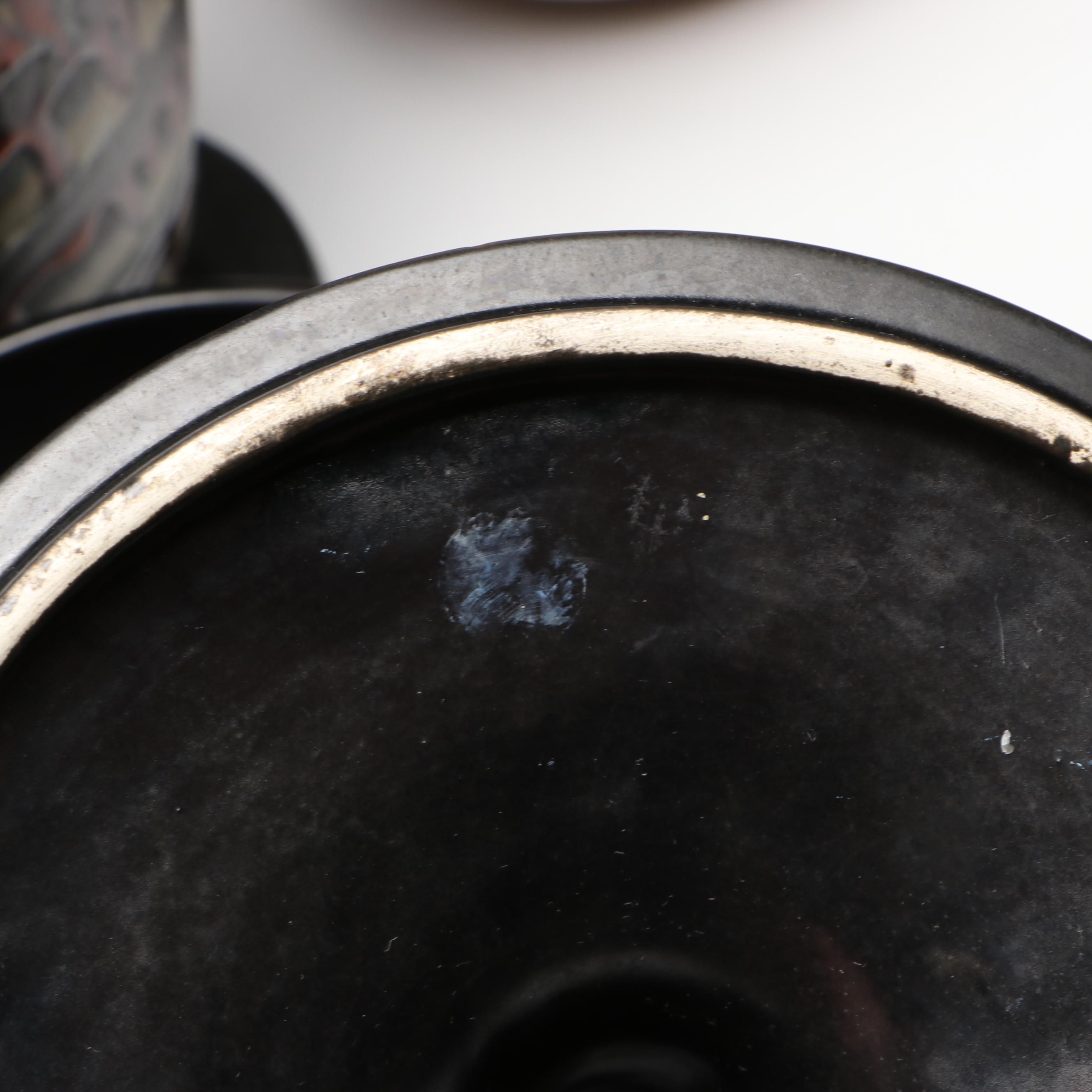 Haeger Pottery "Early American" Ceramic Lidded Jar with Other Ceramic Vases