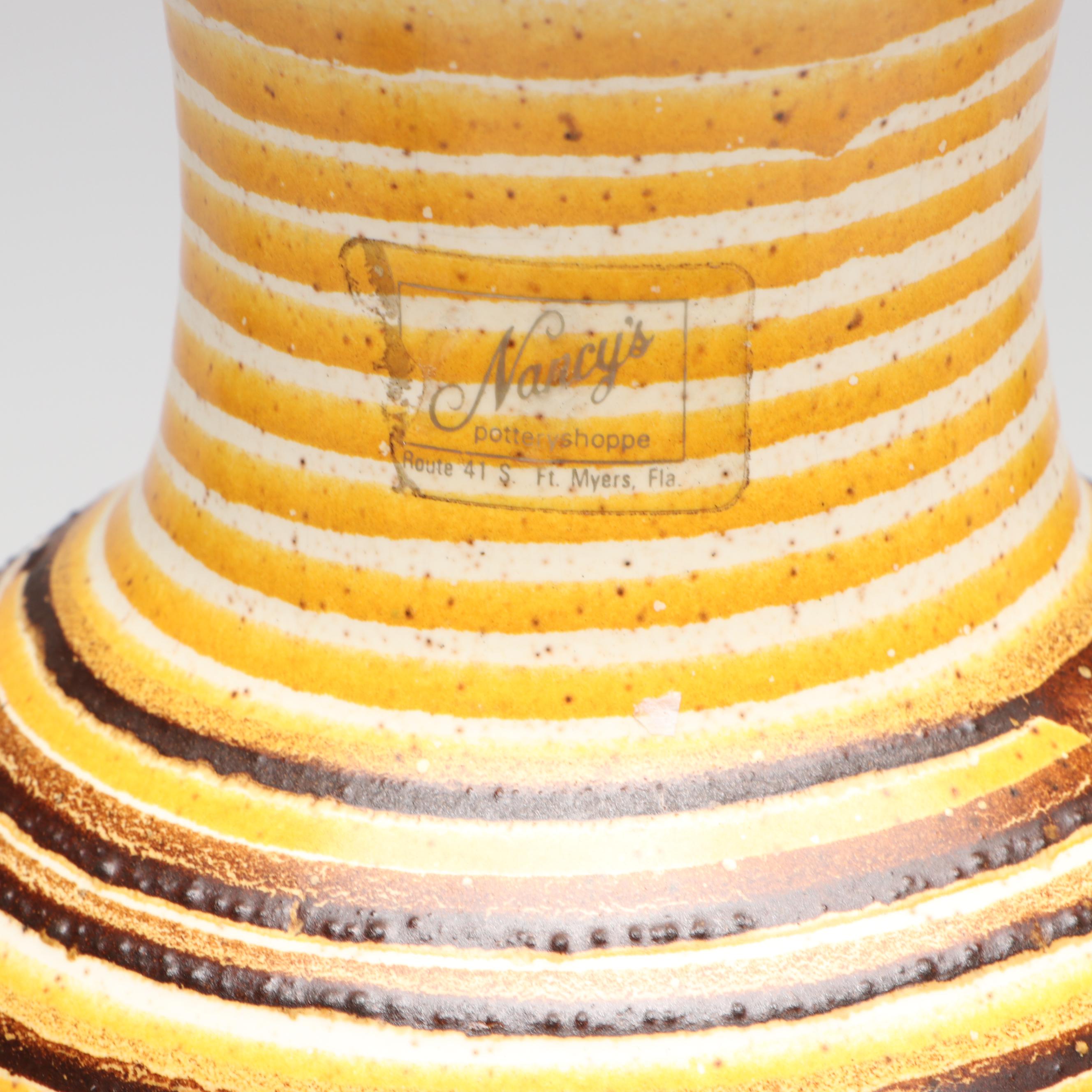 Haeger Pottery "Early American" Ceramic Lidded Jar with Other Ceramic Vases