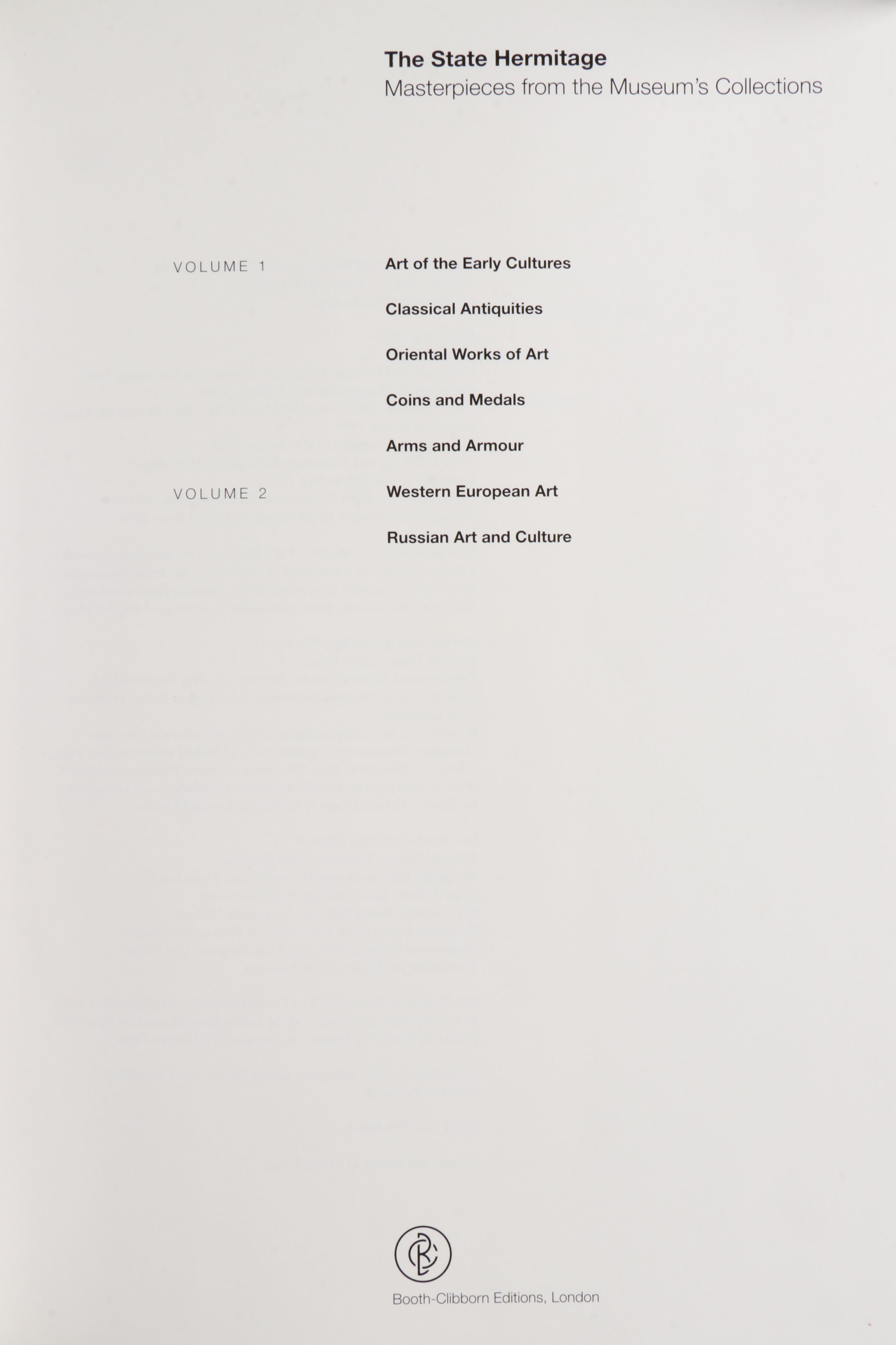 "The State Hermitage: Masterpieces from the Collections" Two-Volume Set, 2001