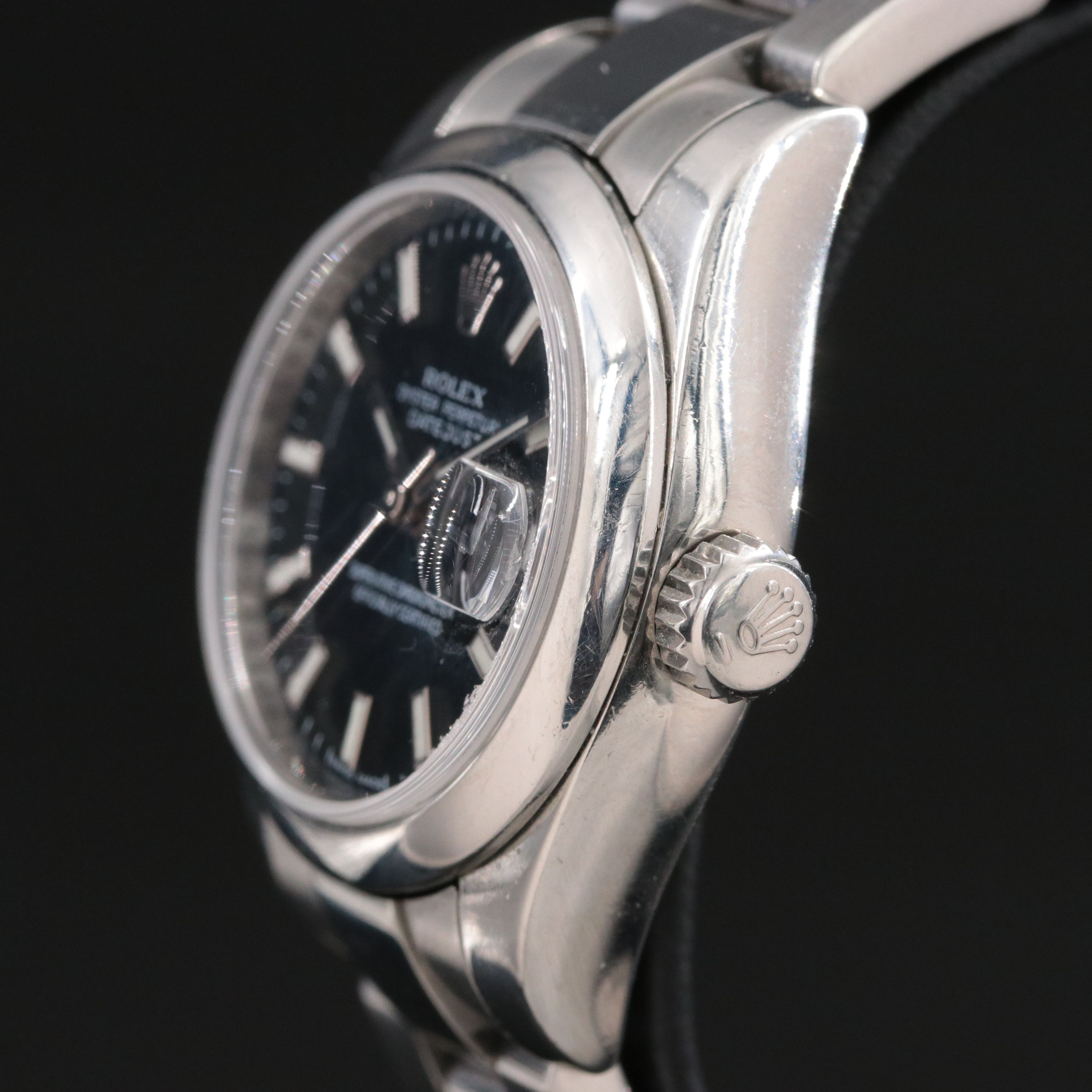 2006 Rolex Oyster Perpetual Lady Datejust Black Dial Watch 179160