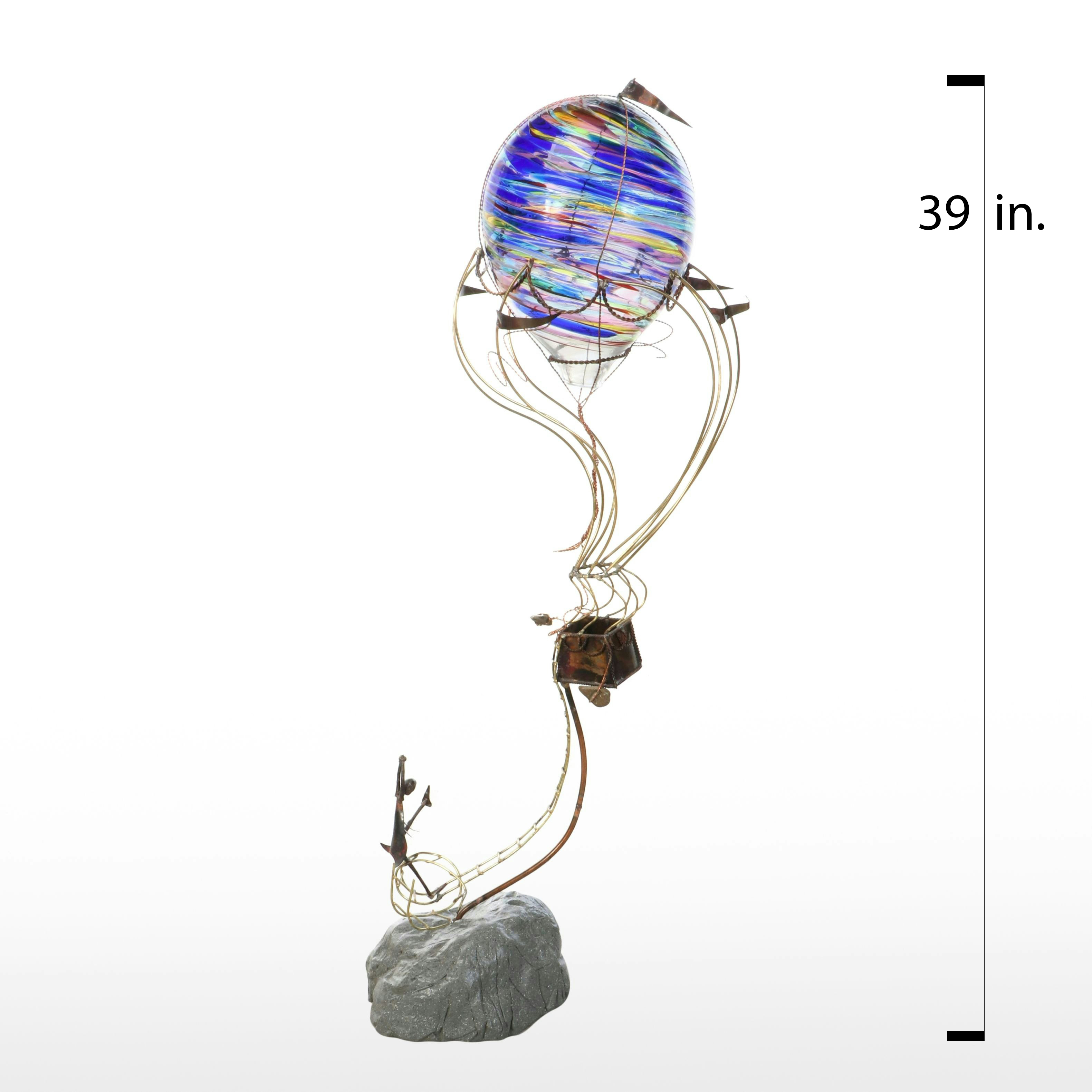 Max Howard Mixed Metals and Art Glass "Blown Away" Sculpture