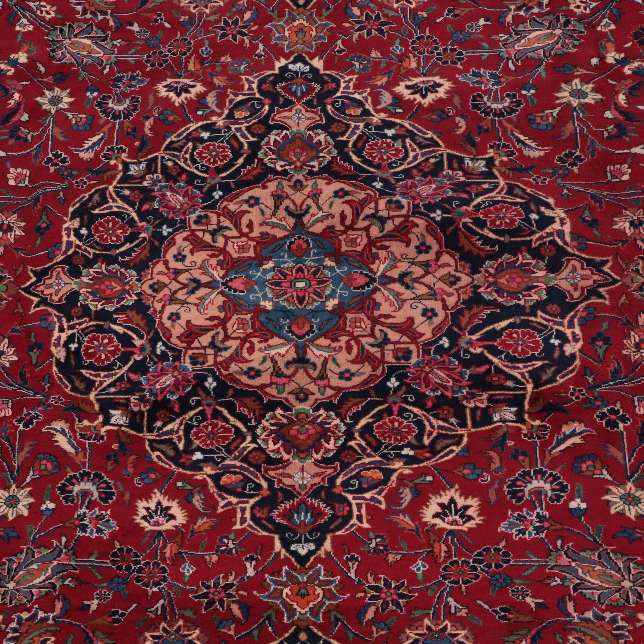 8'9 x 11'10 Hand-Knotted Persian Mashhad Area Rug