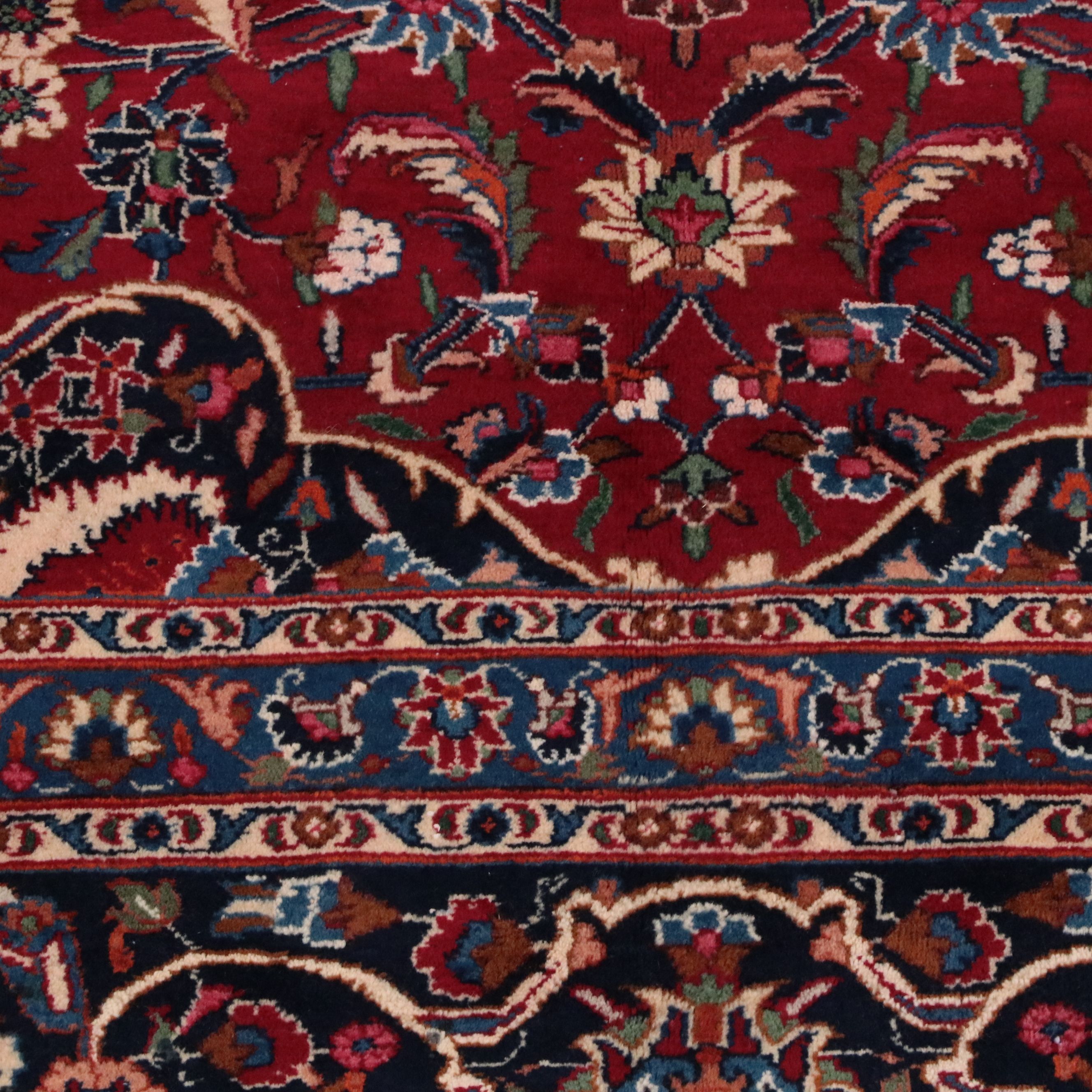 8'9 x 11'10 Hand-Knotted Persian Mashhad Area Rug