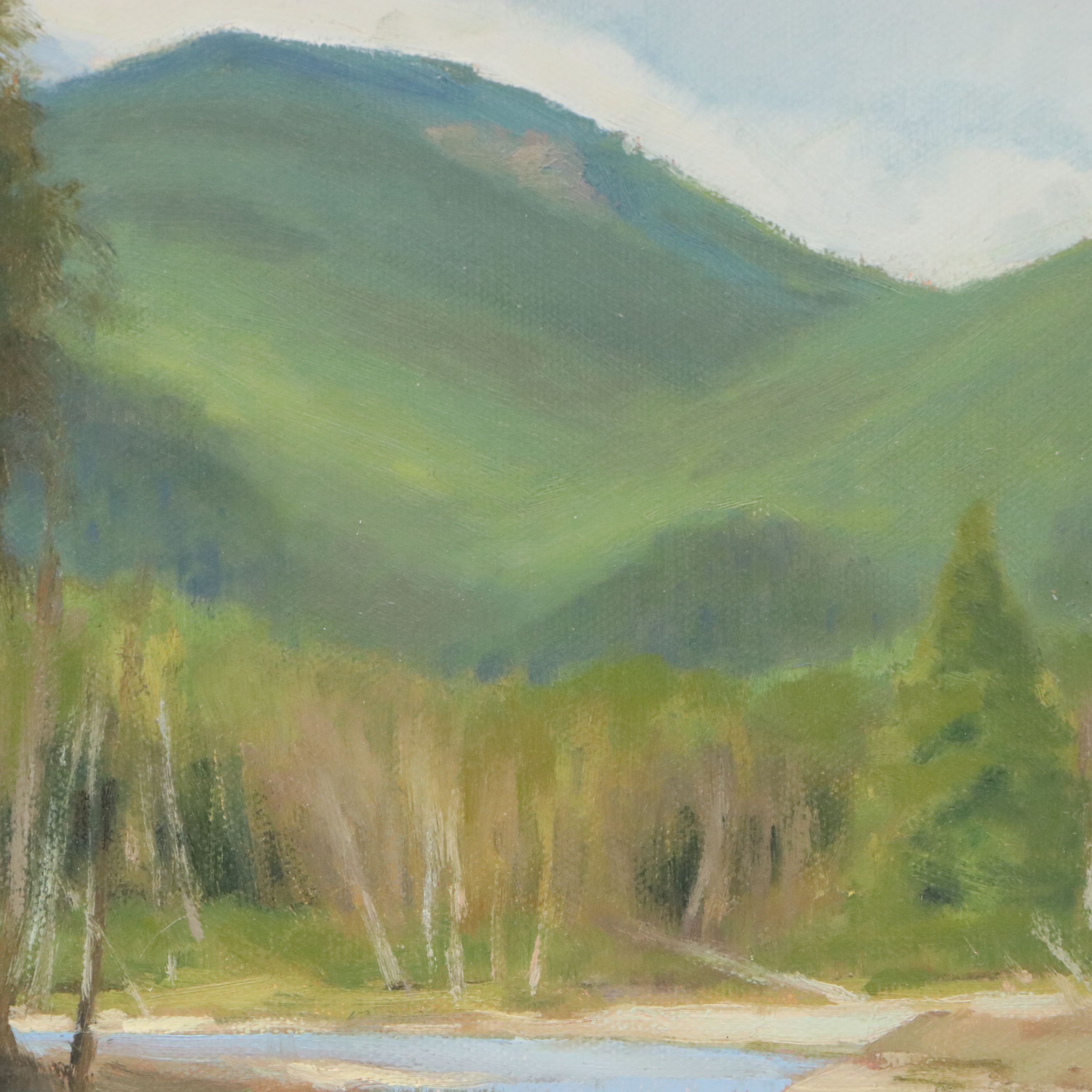 Chuck Marshall Oil Painting "Fish On," 21st Century