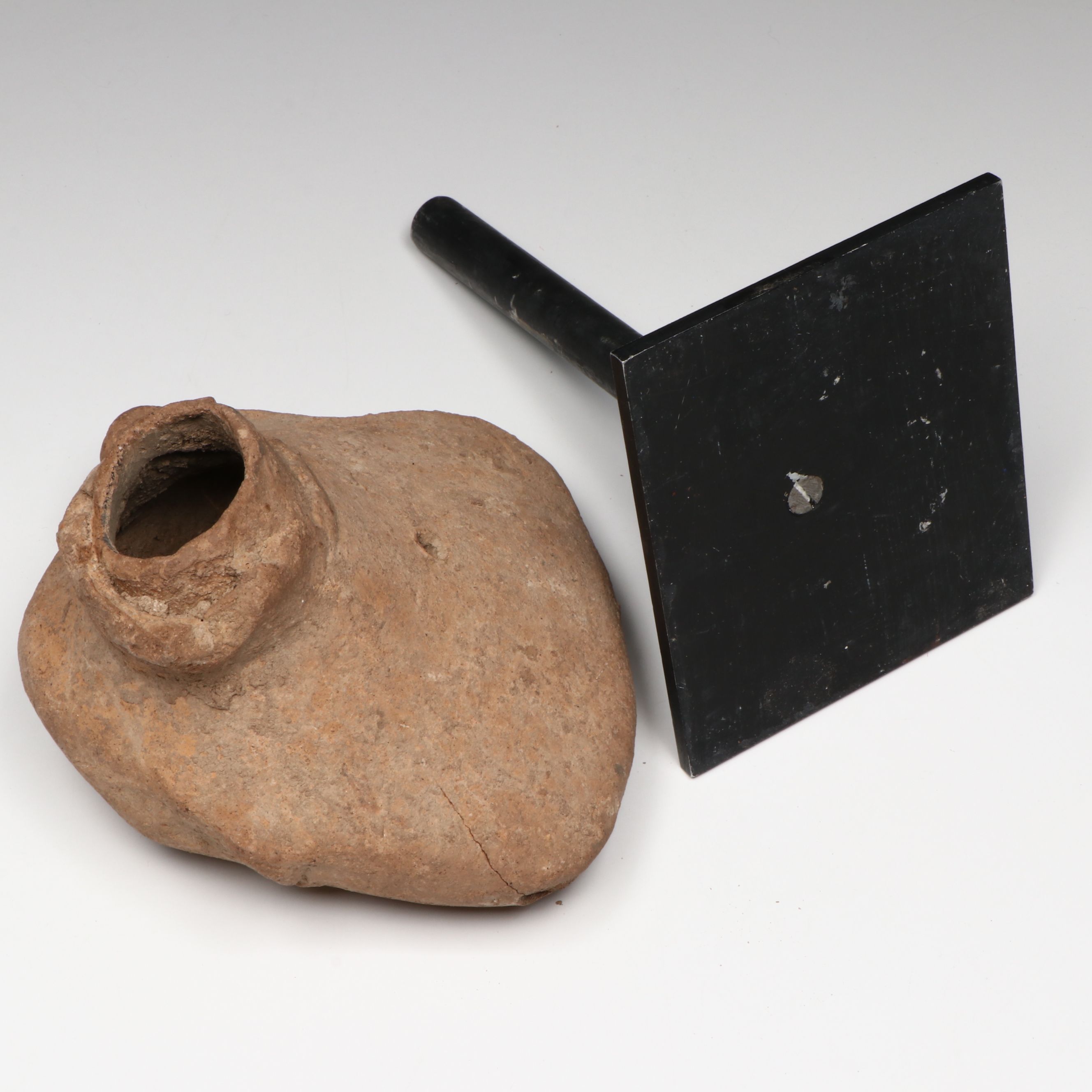 Veracruz Late Classic Period Ceramic Head Fragment, 7th to 9th Century