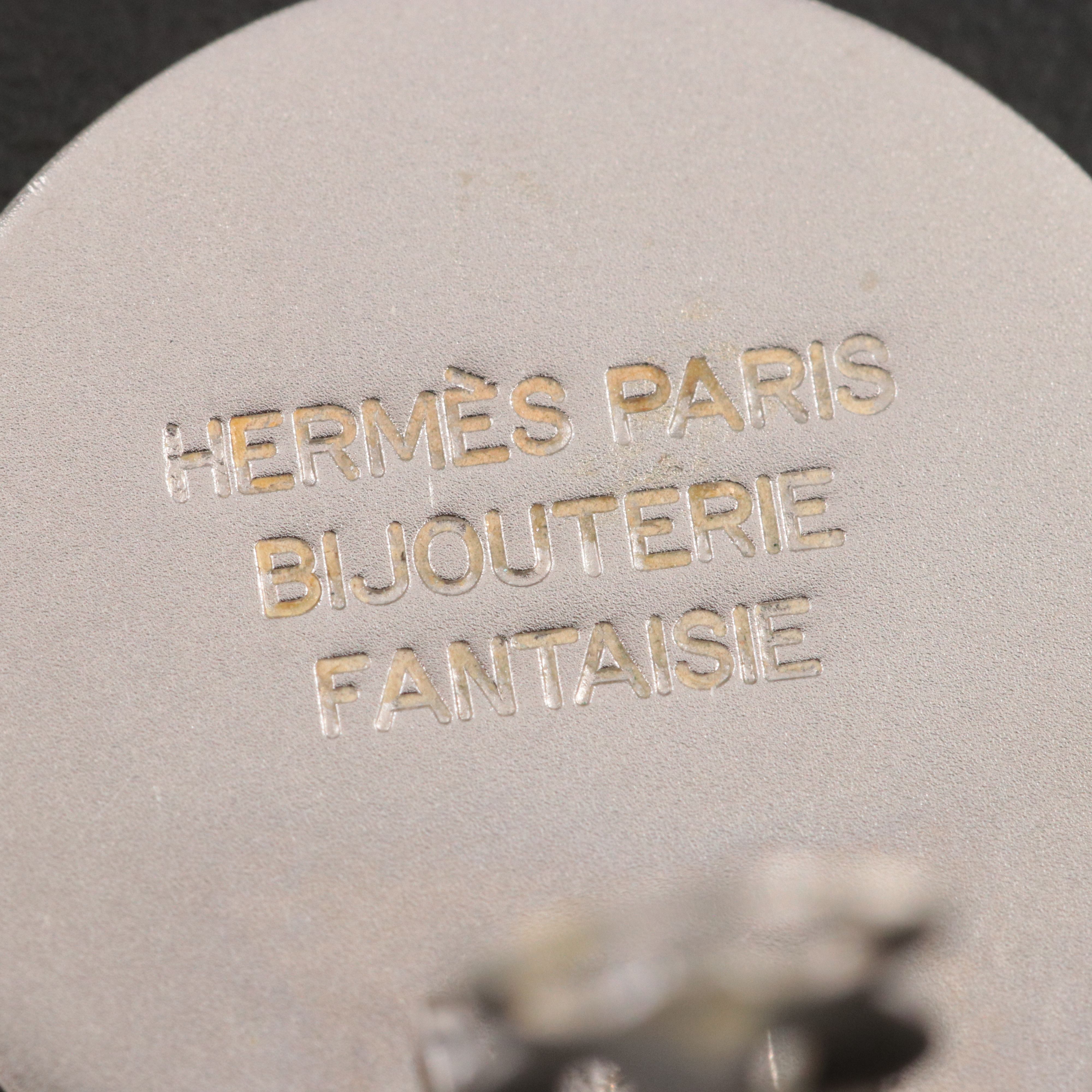 Hermès Clou de Selle Clip Earrings Matte Finish