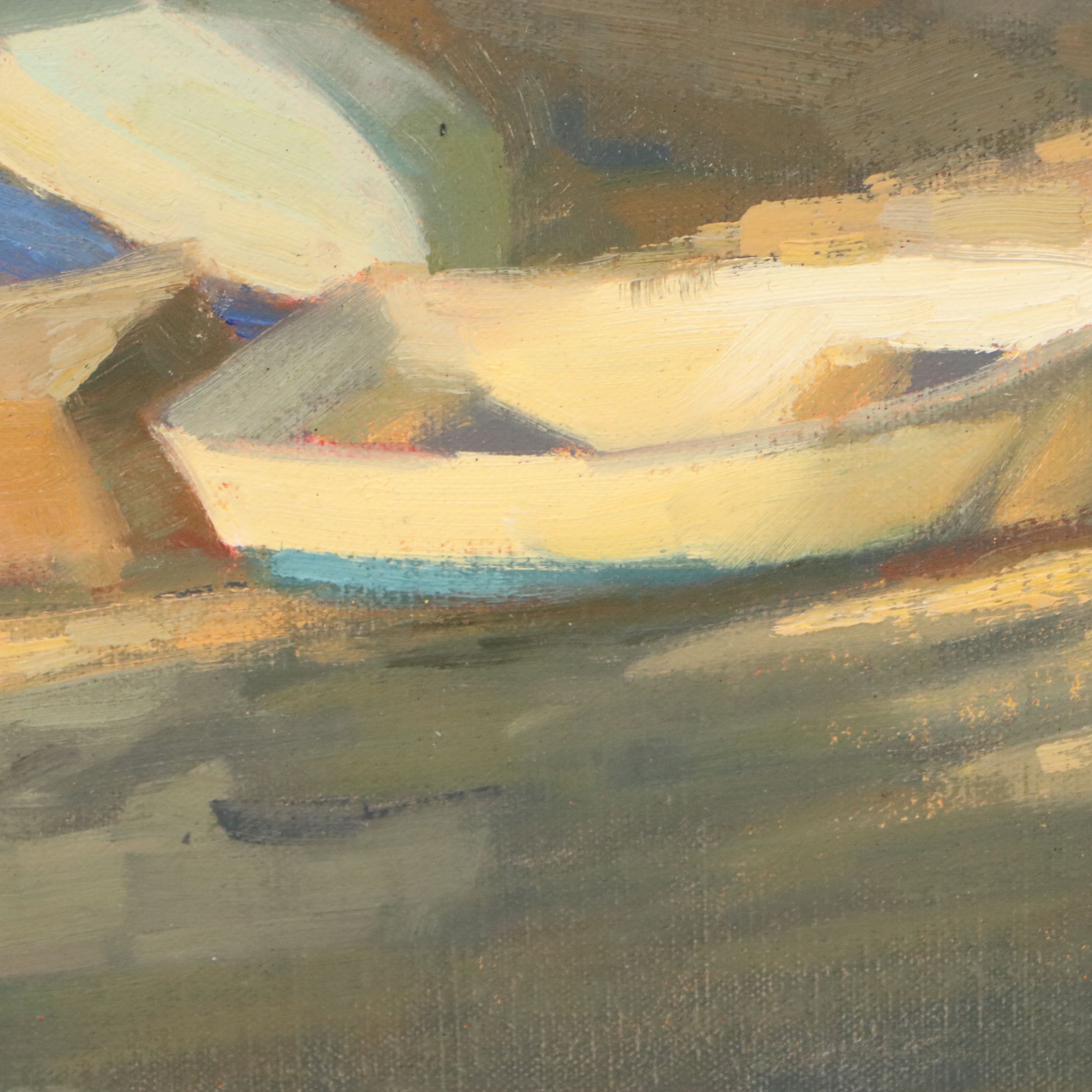 Chuck Marshall Landscape Oil Painting "Wharf Road View," 2016