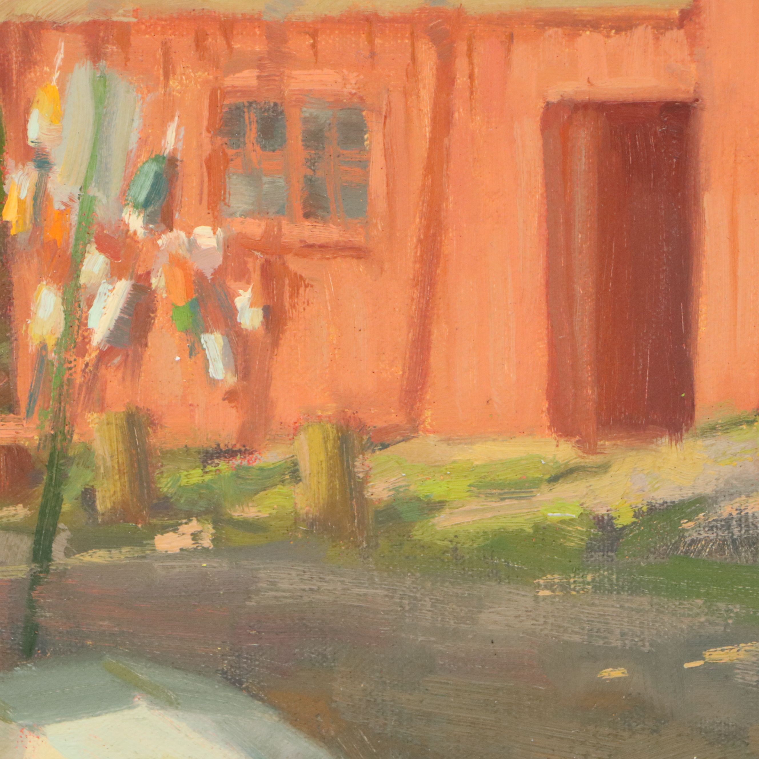 Chuck Marshall Landscape Oil Painting "Wharf Road View," 2016