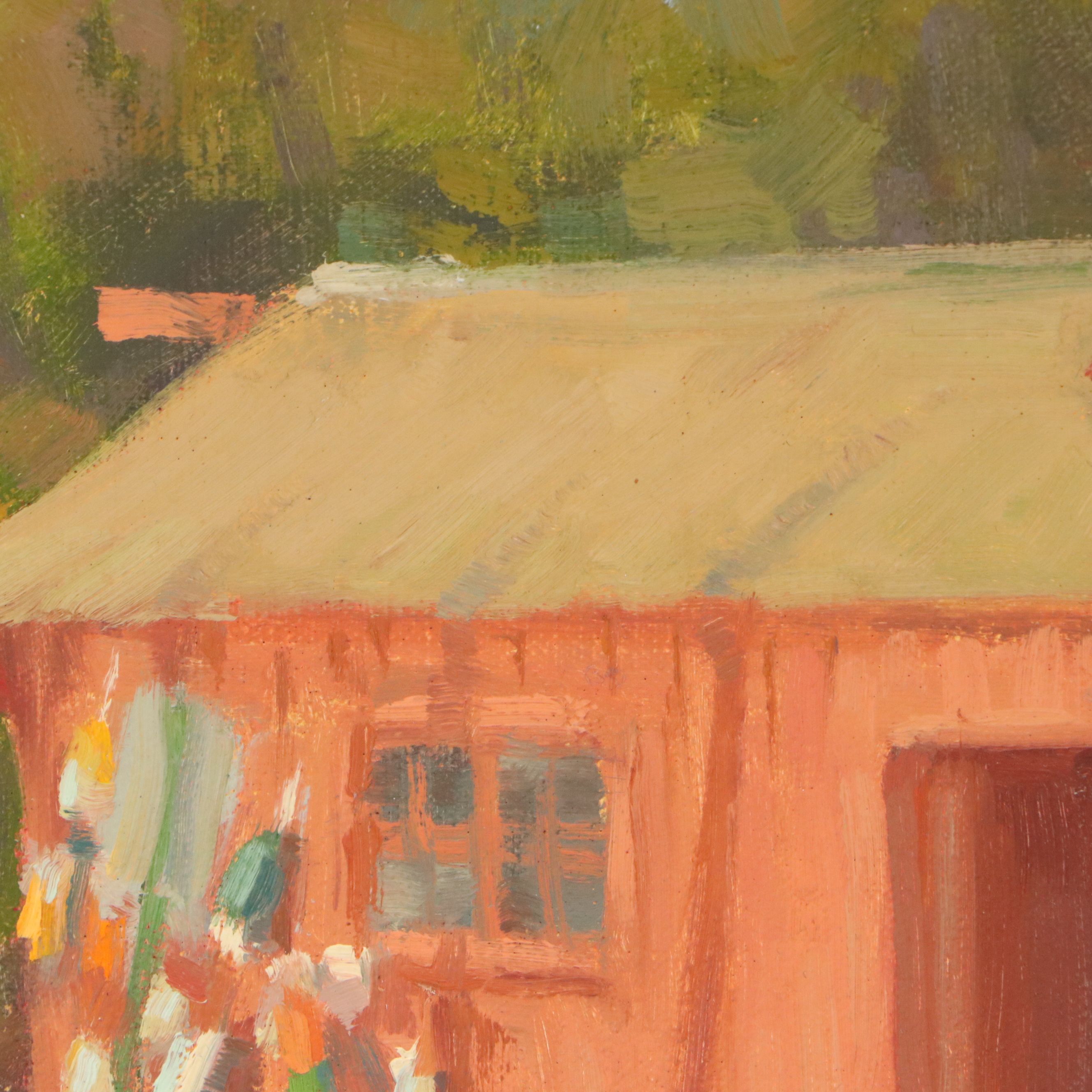 Chuck Marshall Landscape Oil Painting "Wharf Road View," 2016