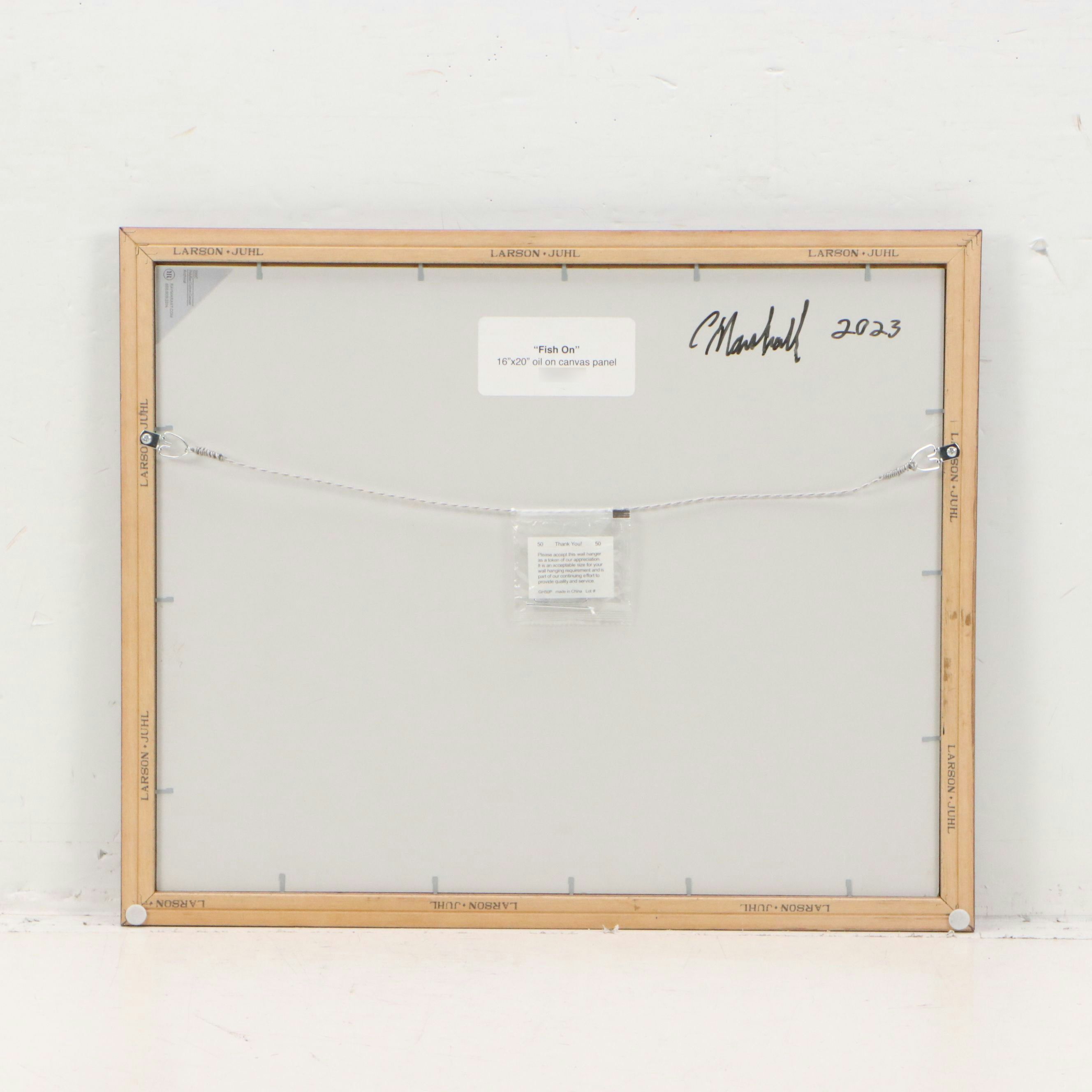 Chuck Marshall Oil Painting "Fish On," 21st Century