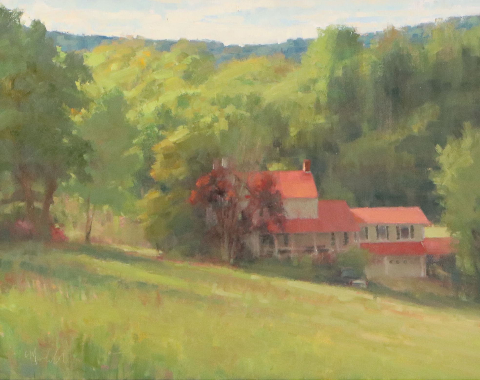 Chuck Marshall Landscape Oil Painting "Nantmeal Home," 2017