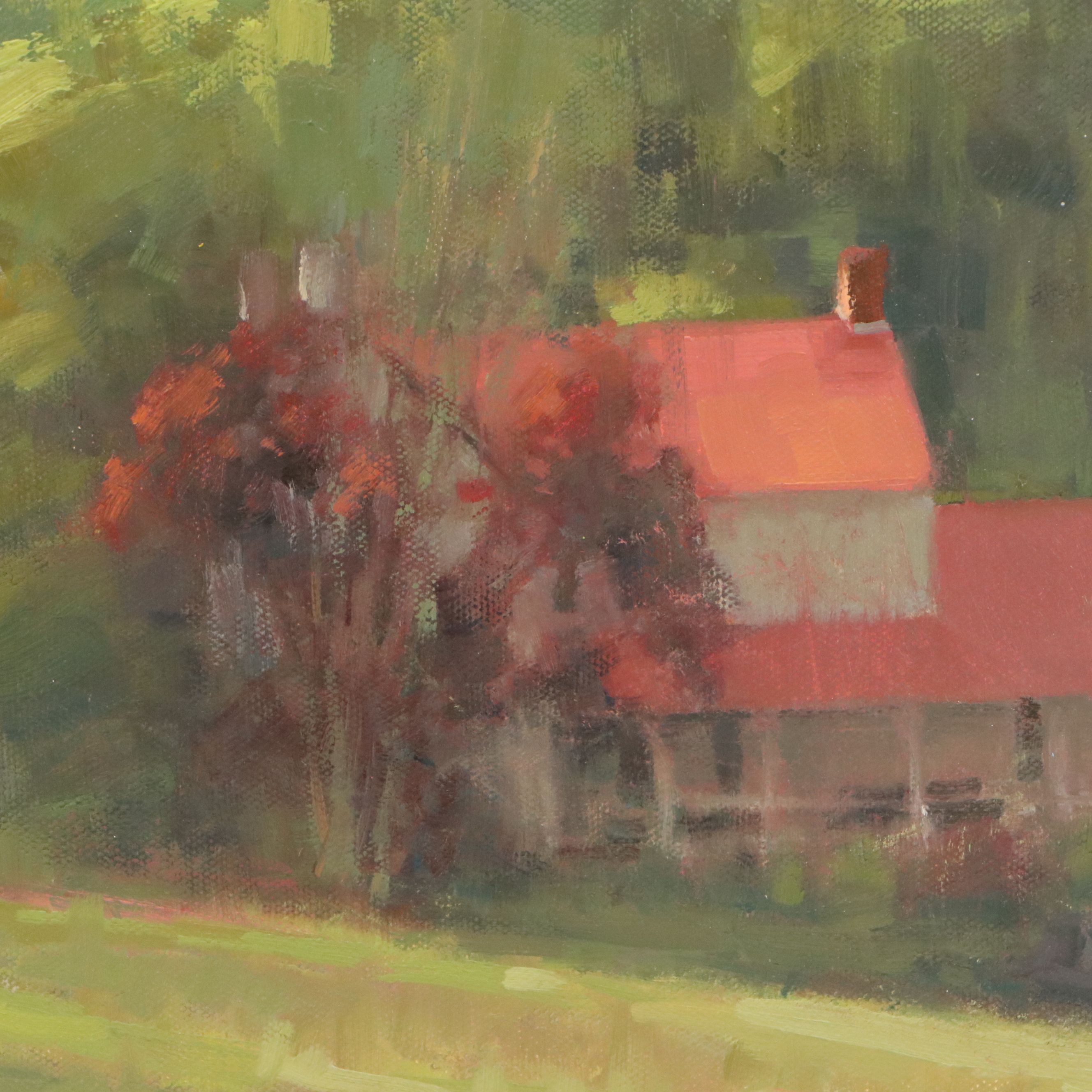 Chuck Marshall Landscape Oil Painting "Nantmeal Home," 2017