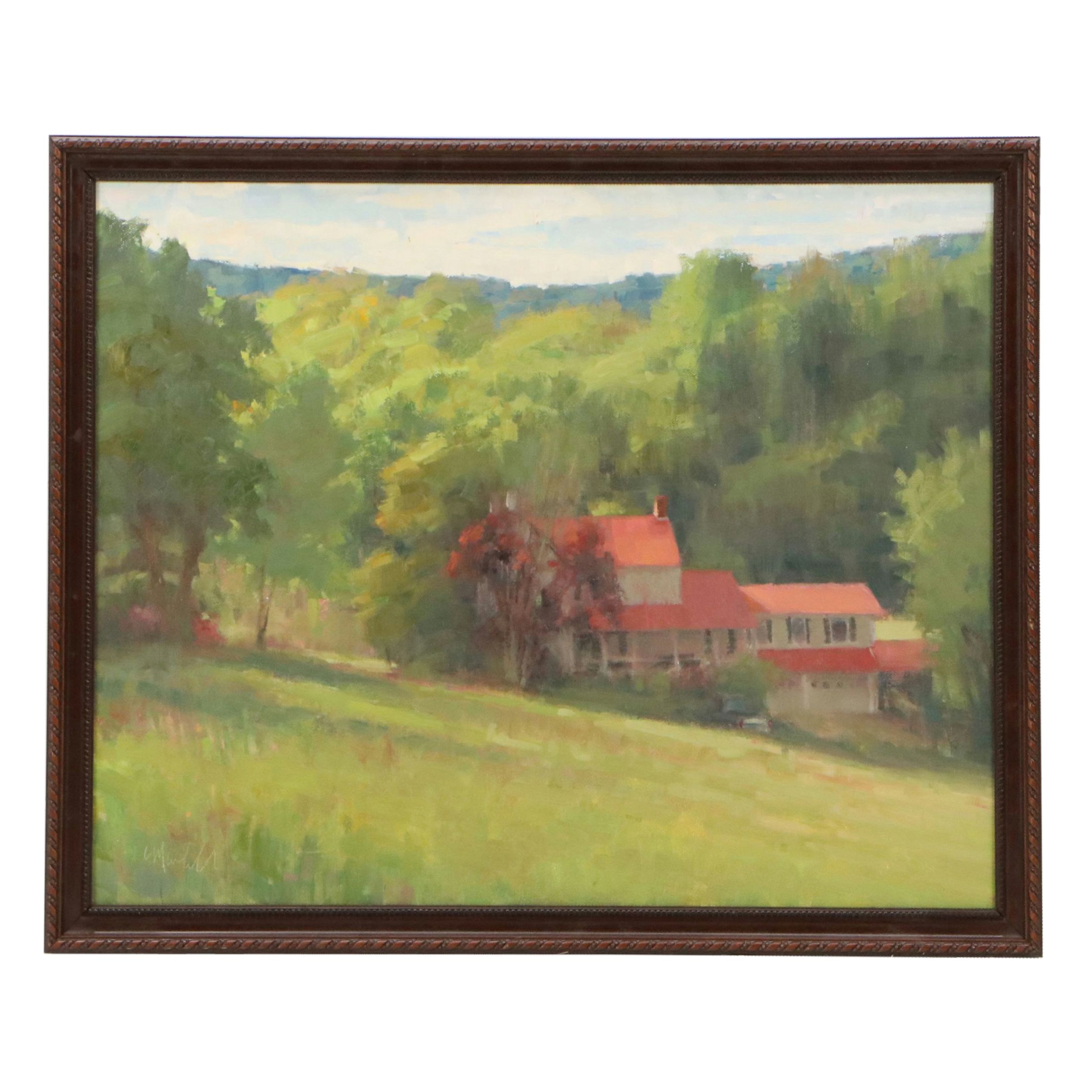 Chuck Marshall Landscape Oil Painting "Nantmeal Home," 2017