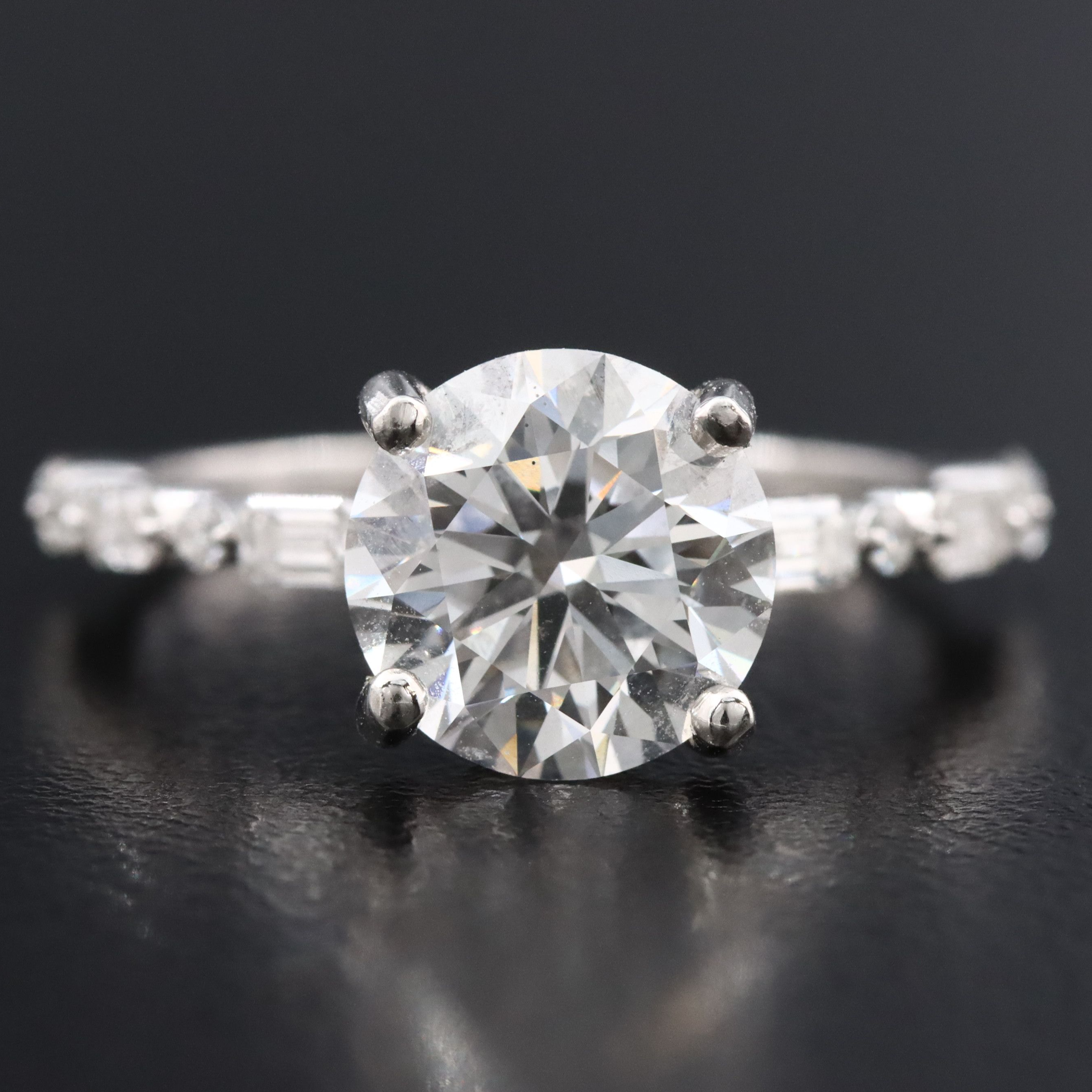 Platinum 2.87 CTW Lab Grown Diamond Ring with IGI Online Report