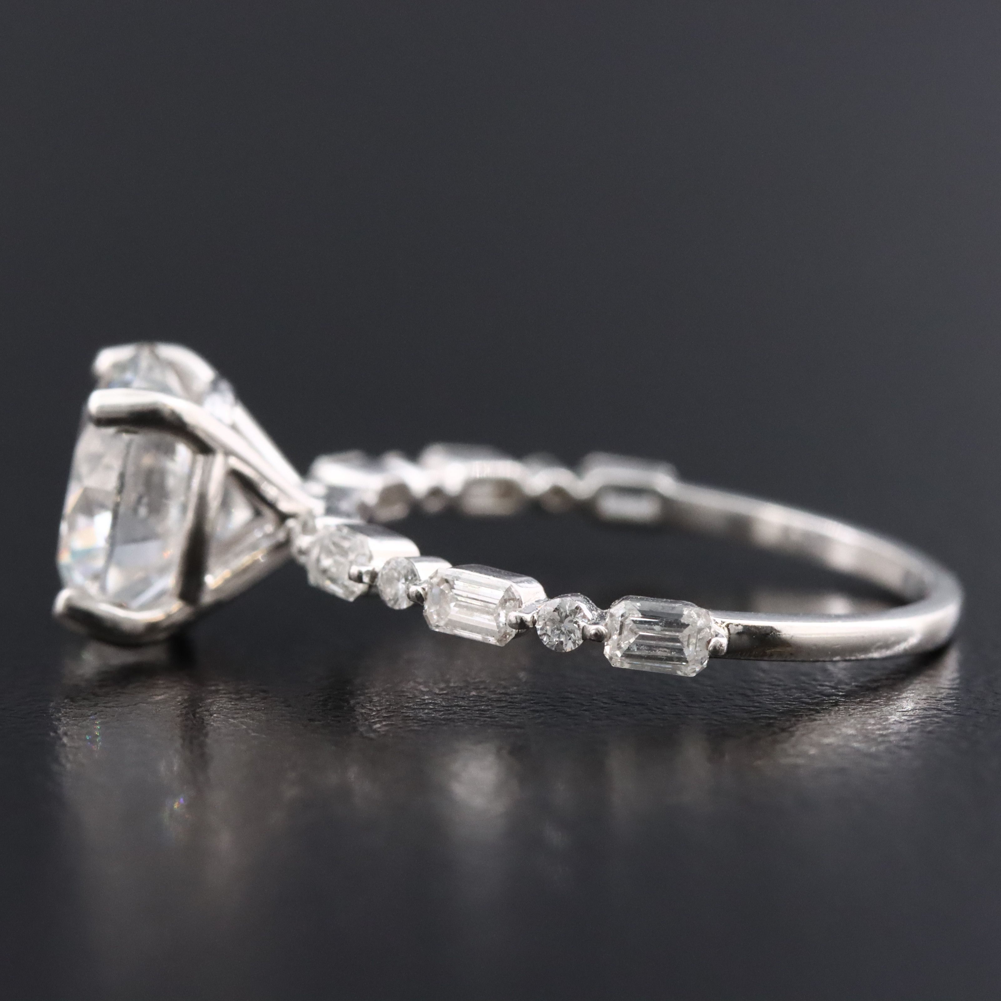 Platinum 2.87 CTW Lab Grown Diamond Ring with IGI Online Report