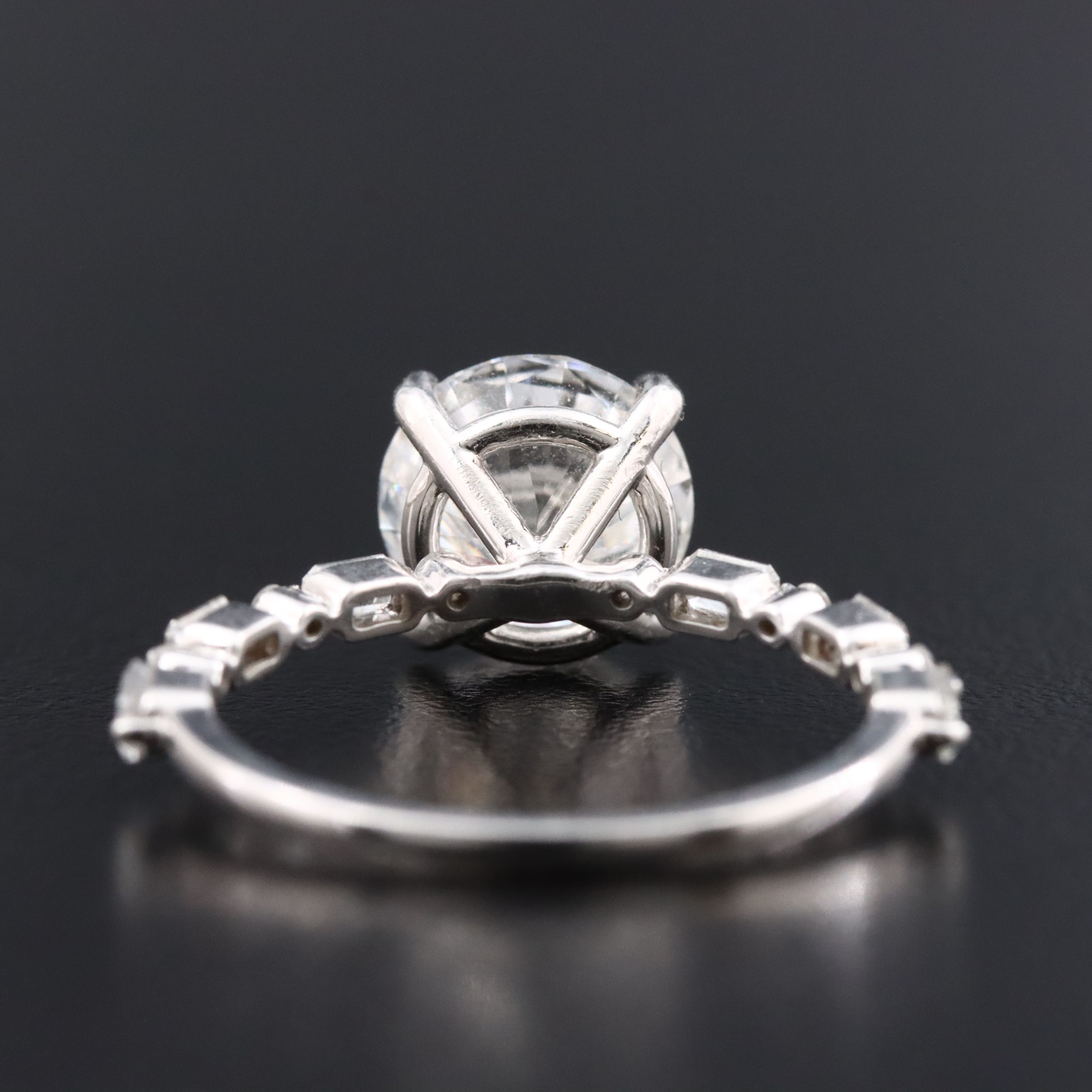 Platinum 2.87 CTW Lab Grown Diamond Ring with IGI Online Report