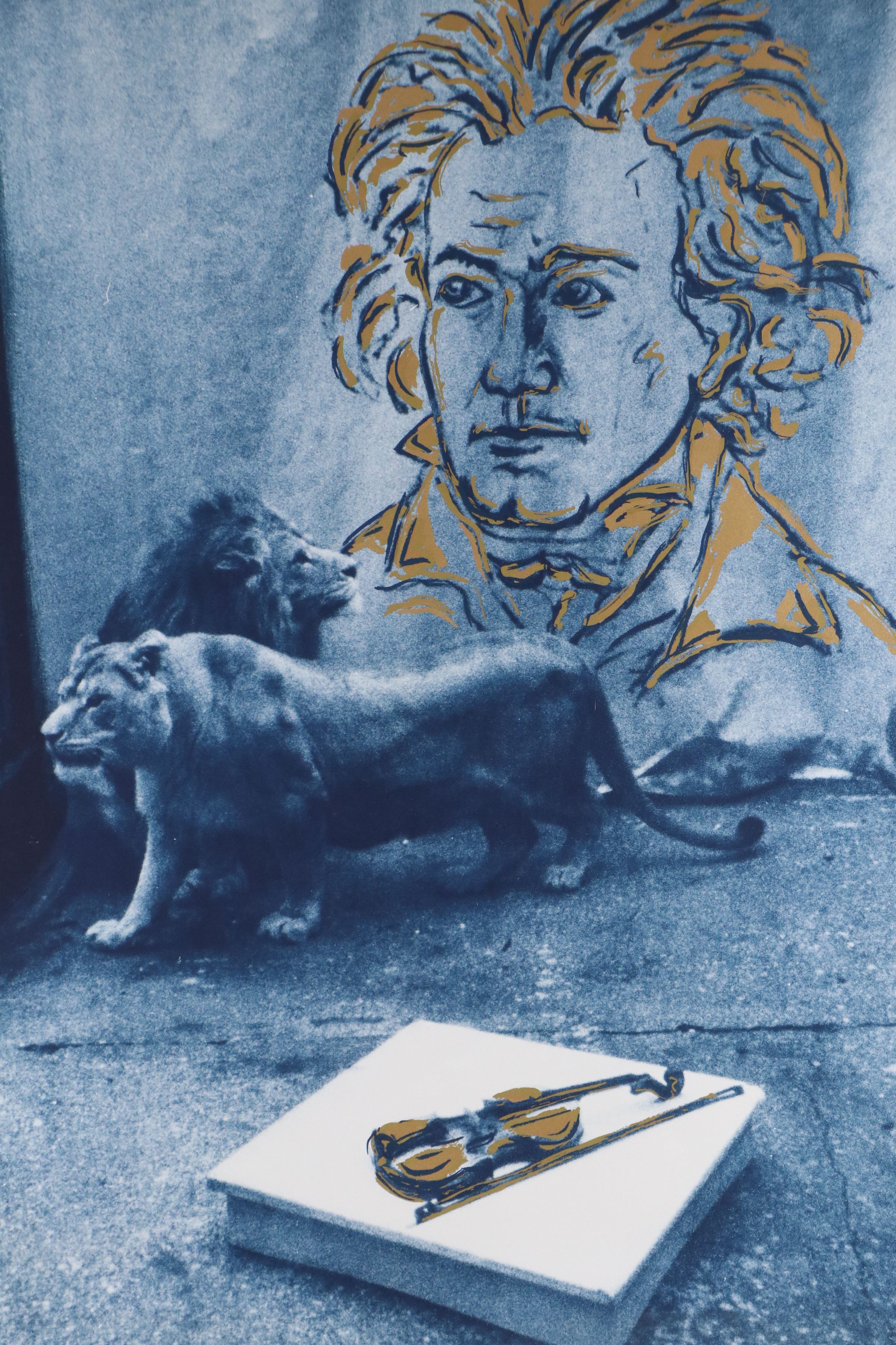 Braco Dimitrijević Lithograph "Hommage Beethovenu," 1989