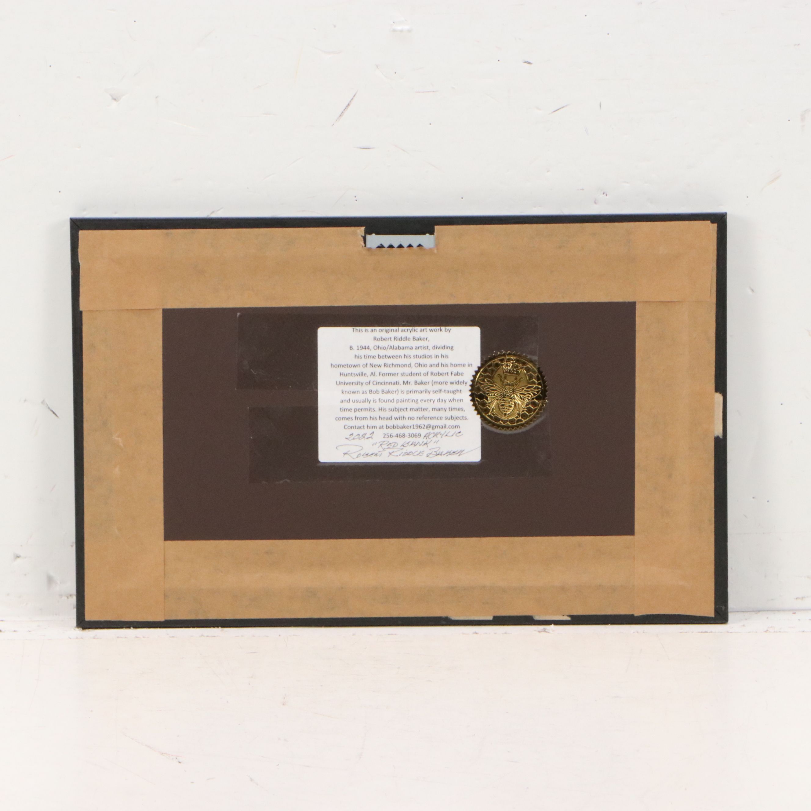 Robert Riddle Baker Acrylic Painting "Red Bank," 2022