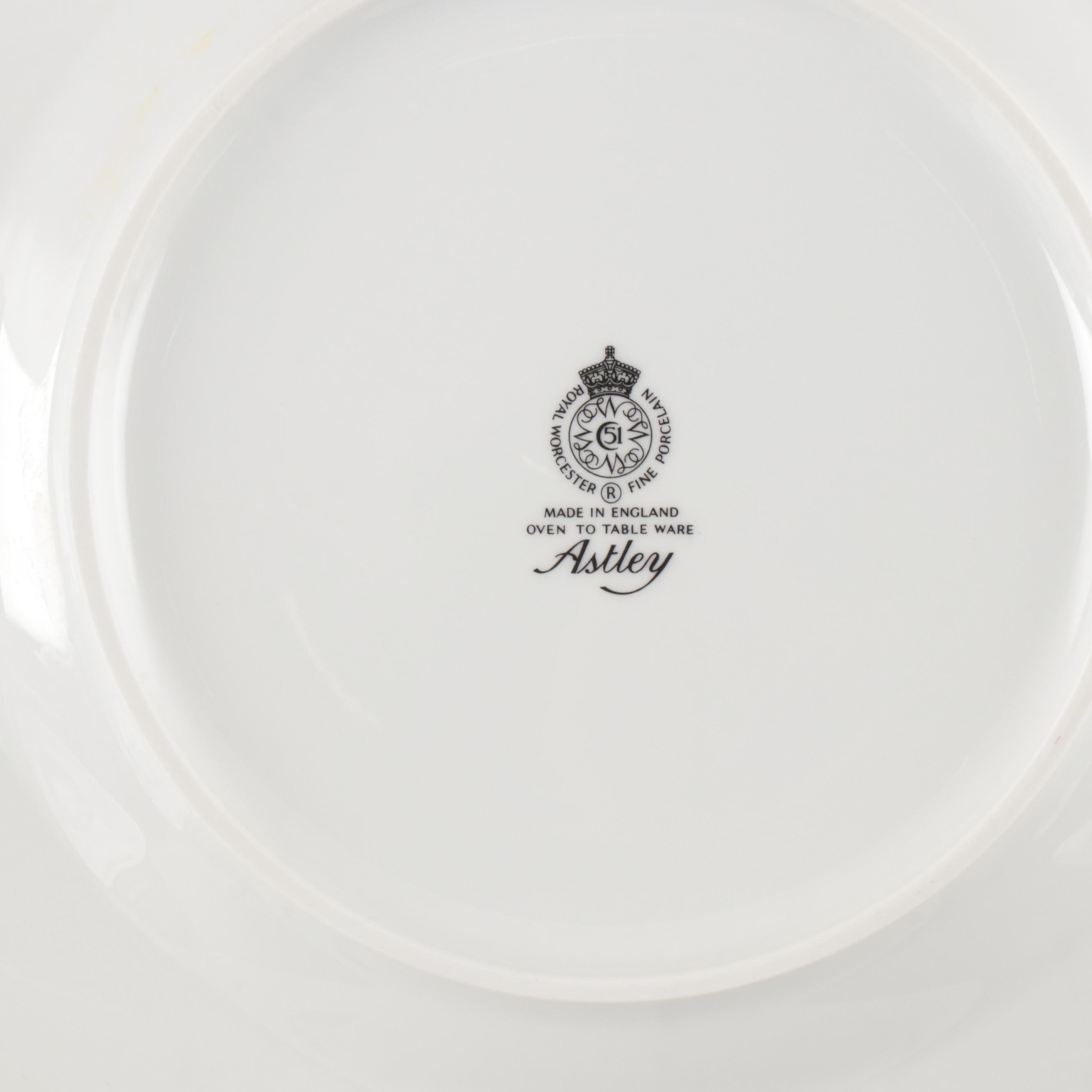 Royal Worcester England "Astley" Porcelain Dinnerware, 1967-1986