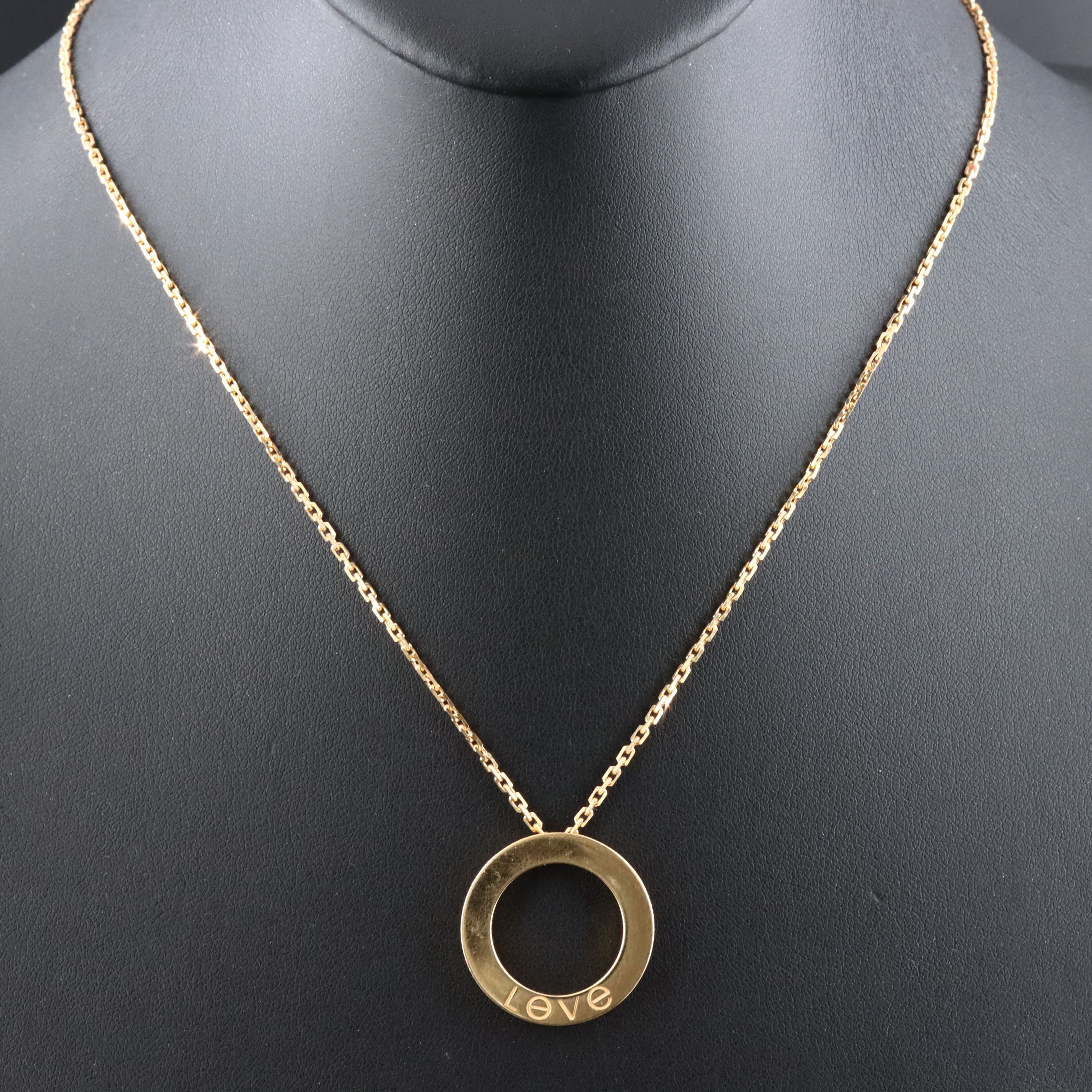 Cartier LOVE 18K Necklace with COA