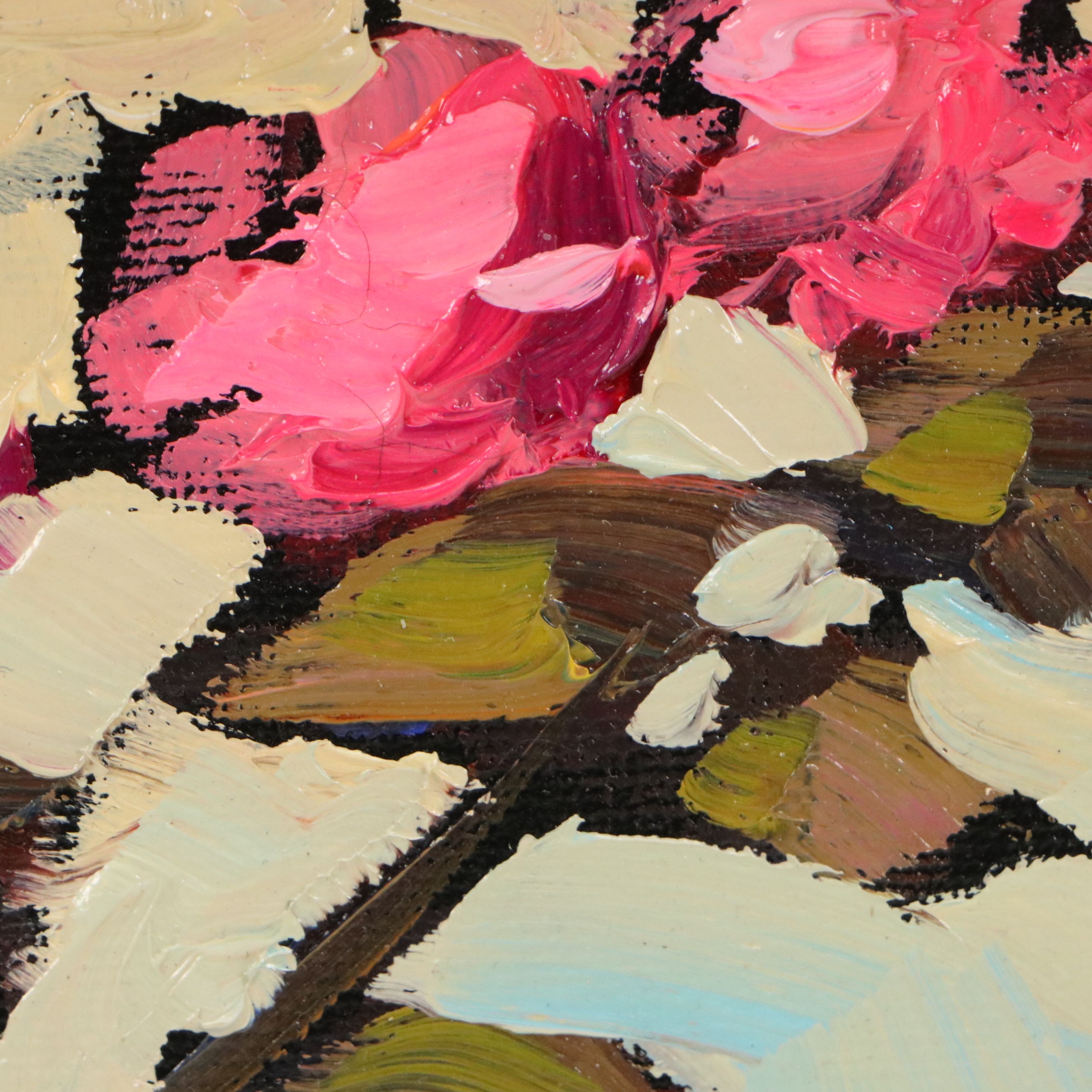 William Hawkins Oil Painting of Roses, 21st Century