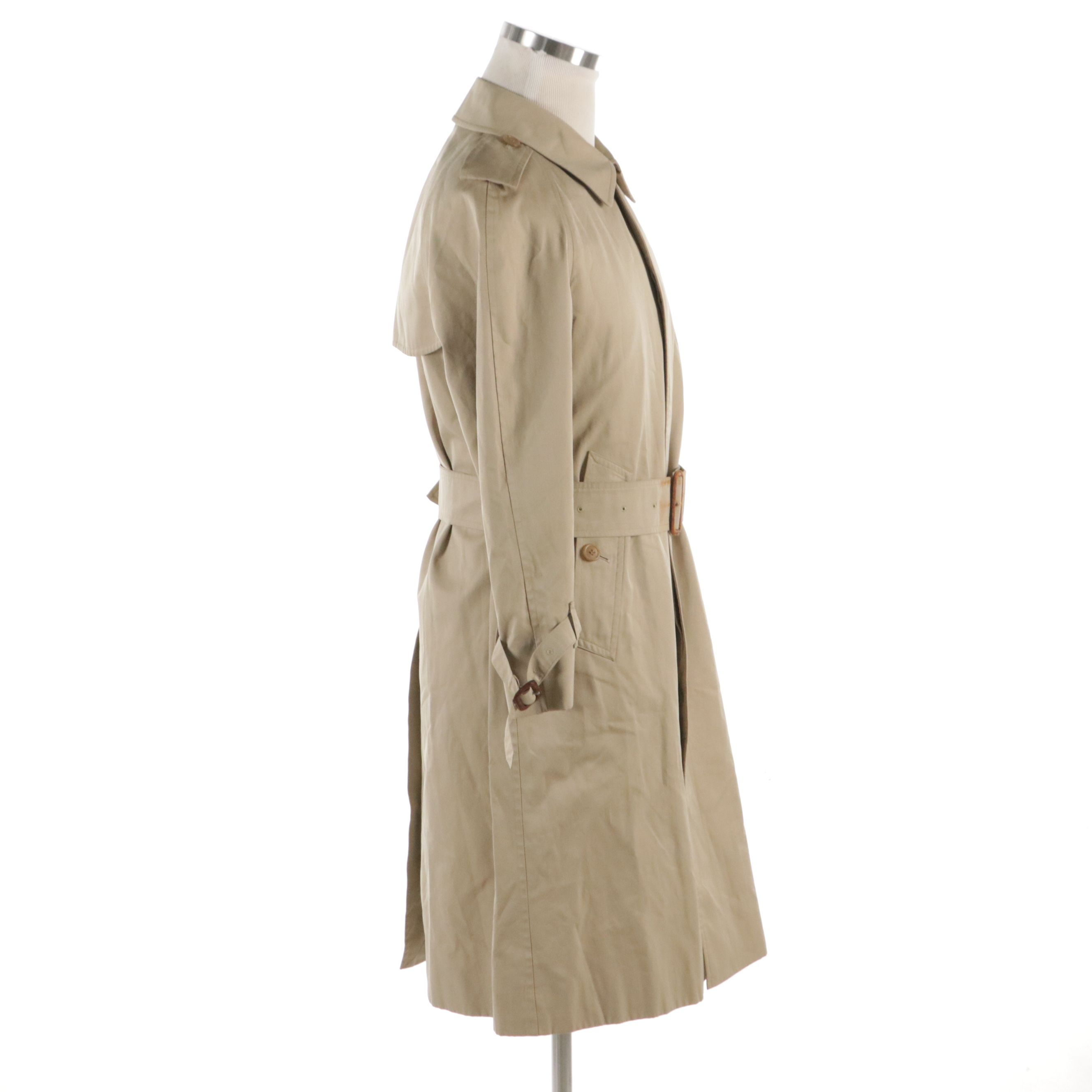 Men's Burberrys Single-Breasted Gabardine Trench Coat