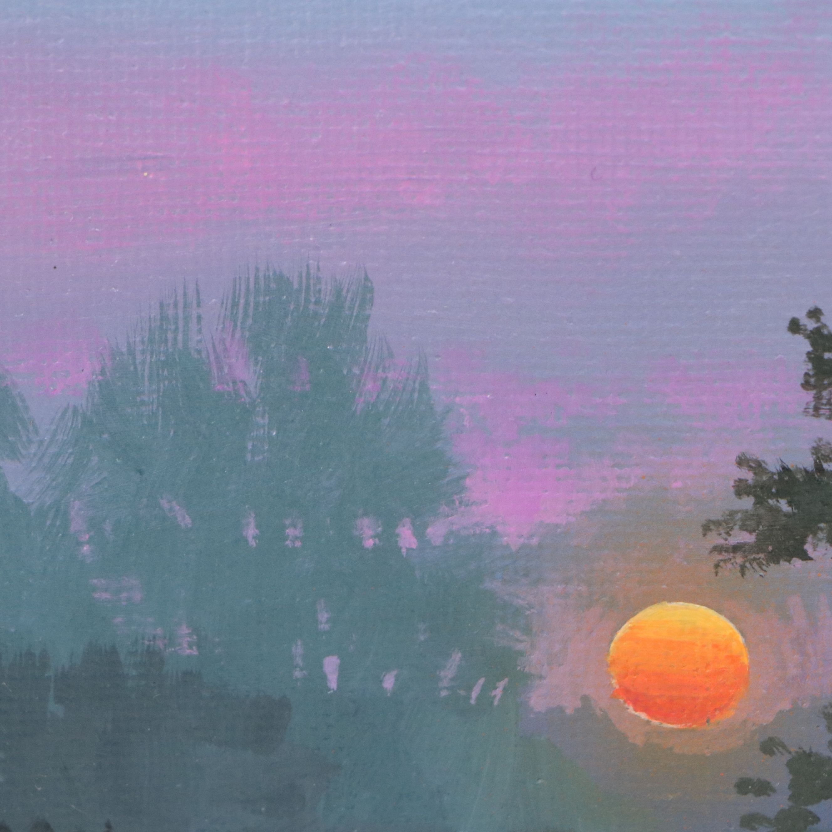 Rosie Sands Sunset Landscape Acrylic Painting, 2026