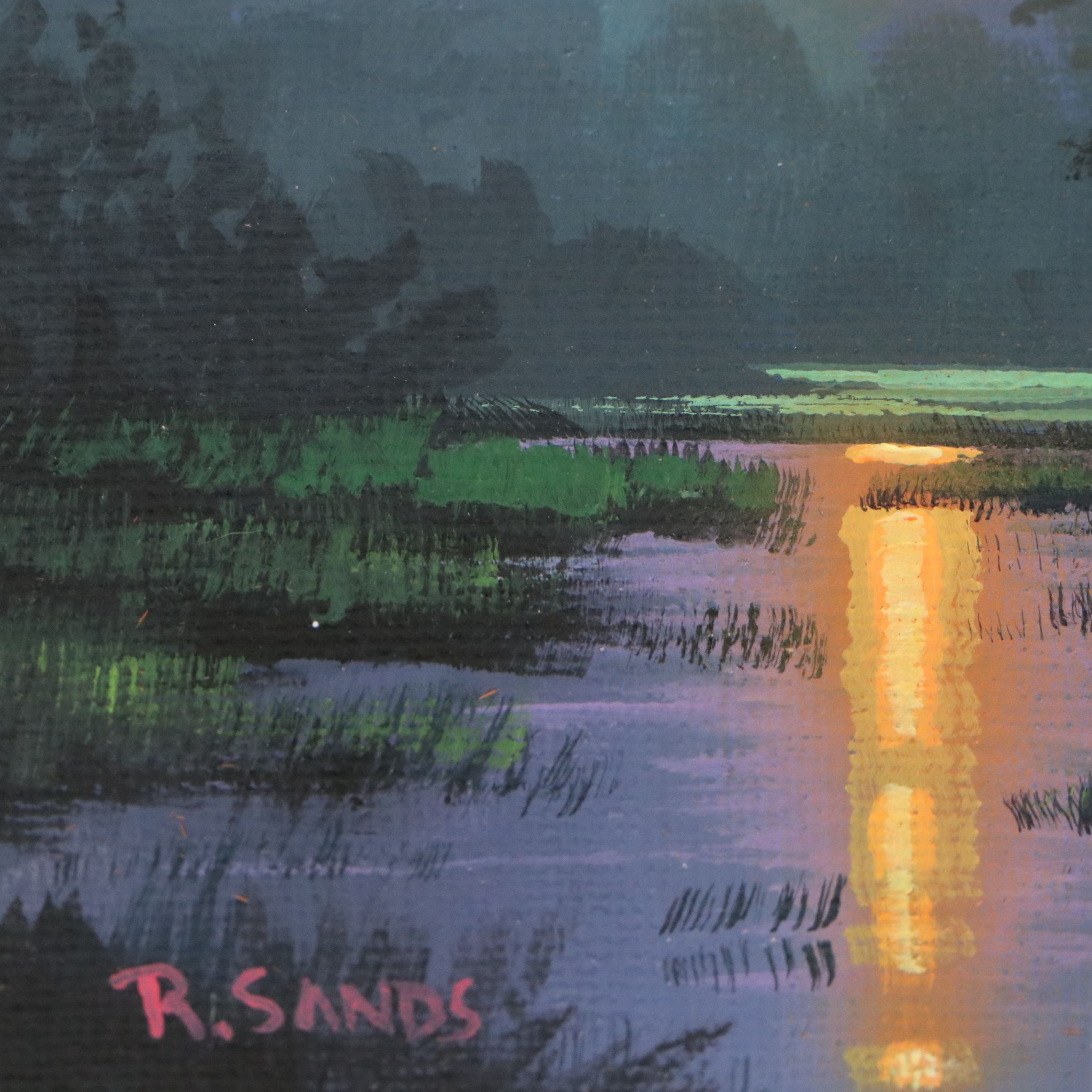 Rosie Sands Sunset Landscape Acrylic Painting, 2026