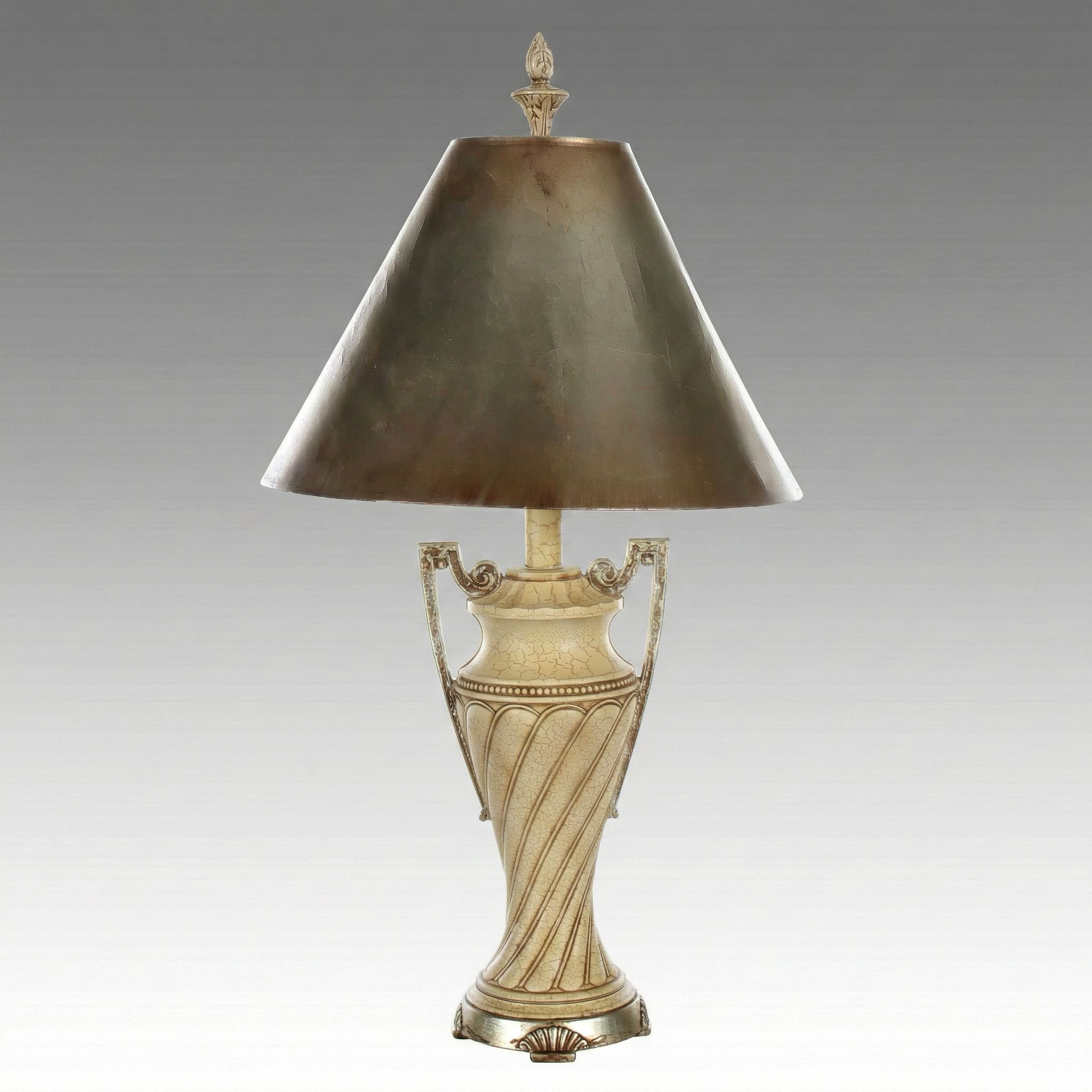 Metal Vase Table Lamp with Edward Alden for Palette Studios Shade