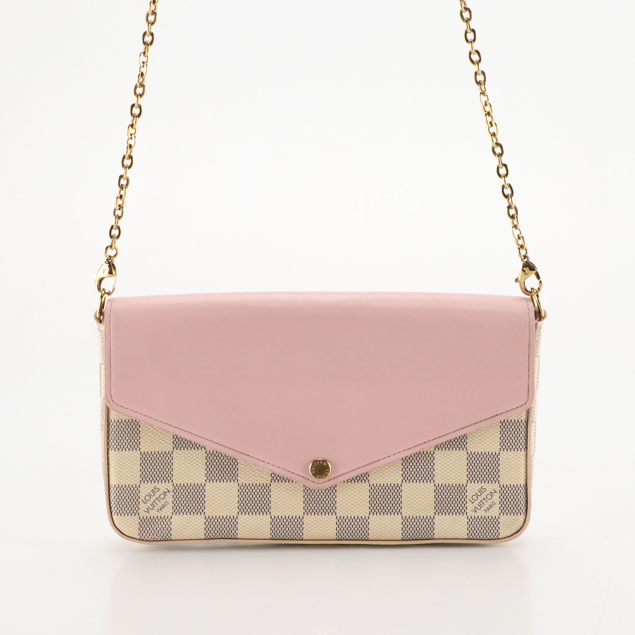 Louis Vuitton Félicie Pochette Crossbody in Damier Azur Canvas with Inserts