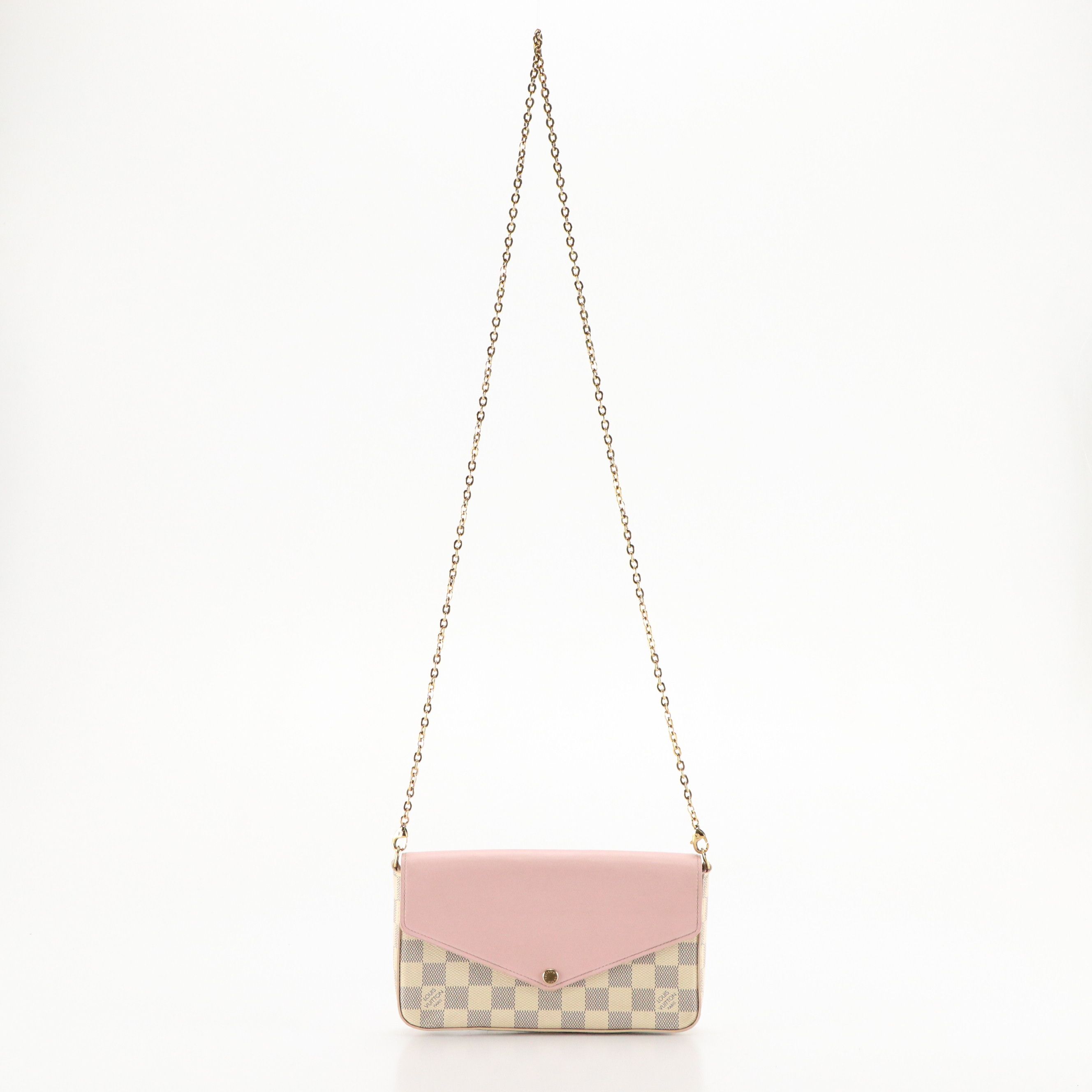 Louis Vuitton Félicie Pochette Crossbody in Damier Azur Canvas with Inserts