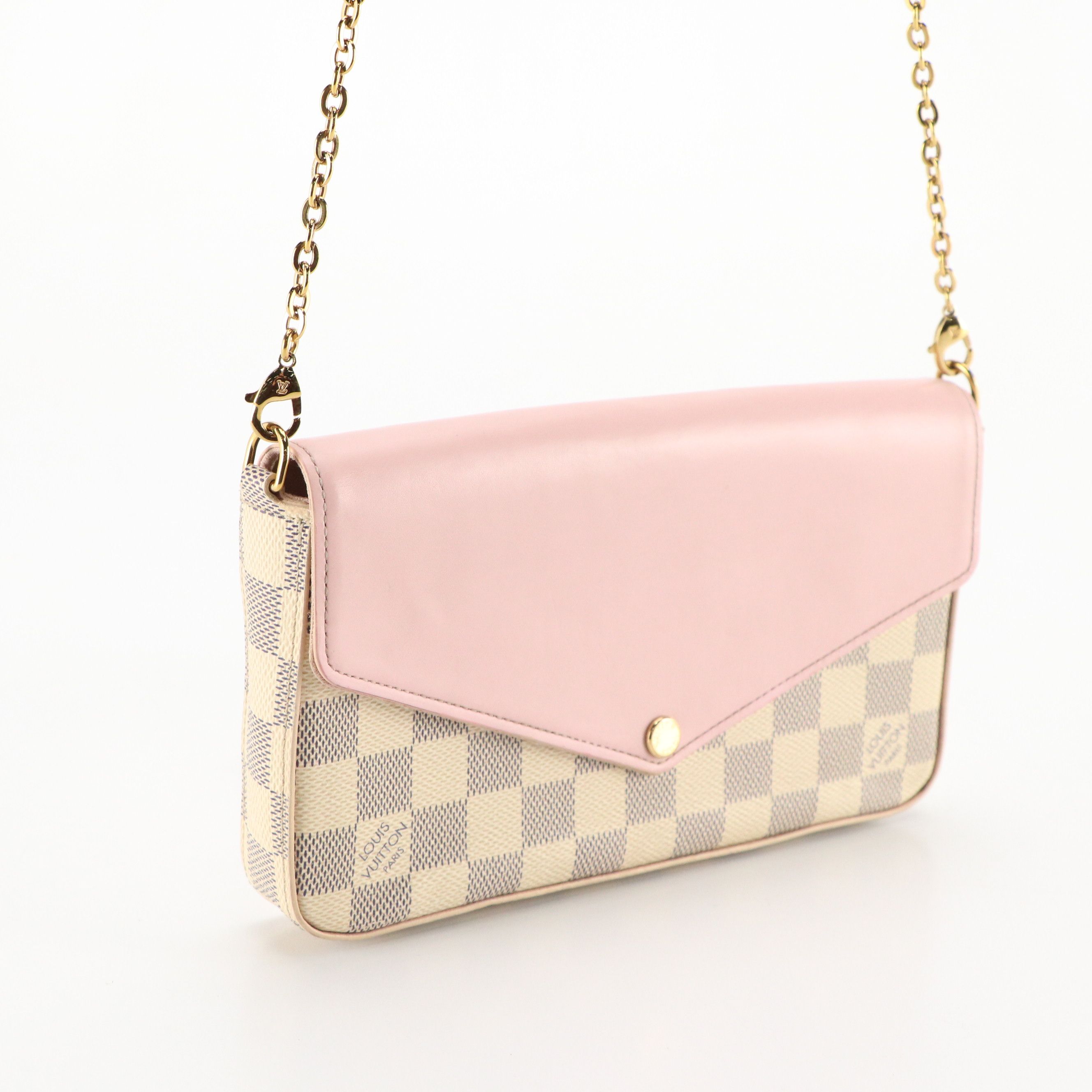 Louis Vuitton Félicie Pochette Crossbody in Damier Azur Canvas with Inserts