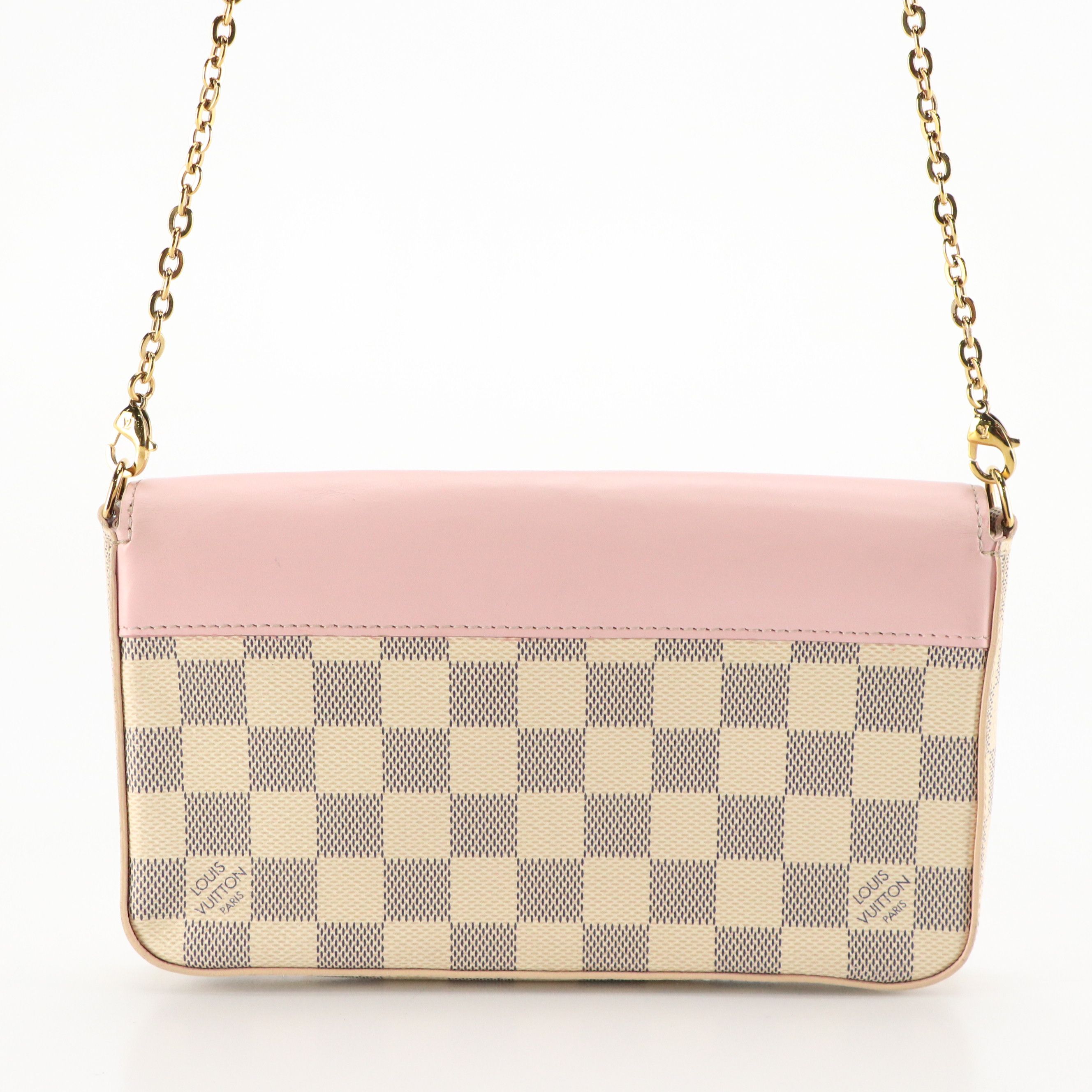Louis Vuitton Félicie Pochette Crossbody in Damier Azur Canvas with Inserts