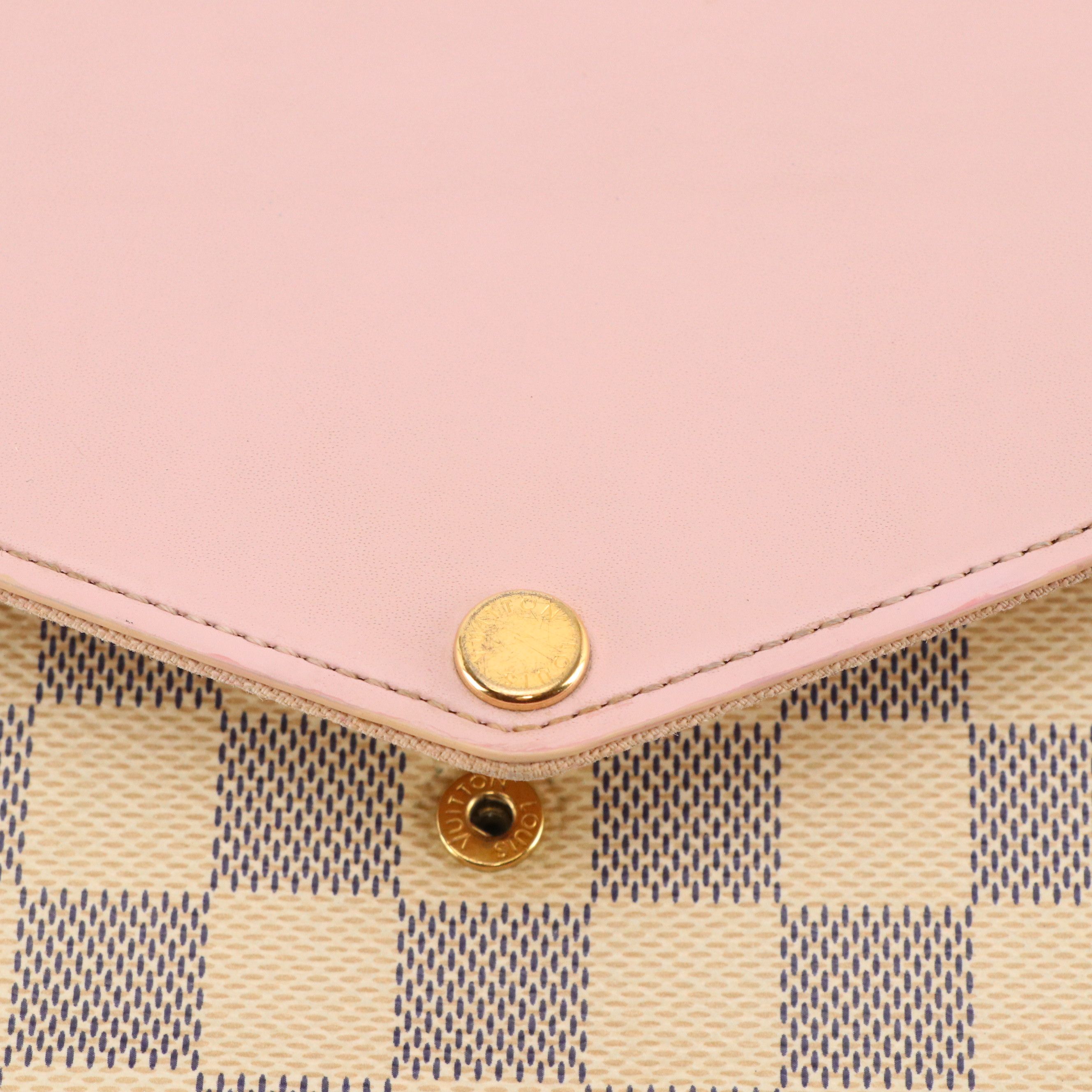 Louis Vuitton Félicie Pochette Crossbody in Damier Azur Canvas with Inserts