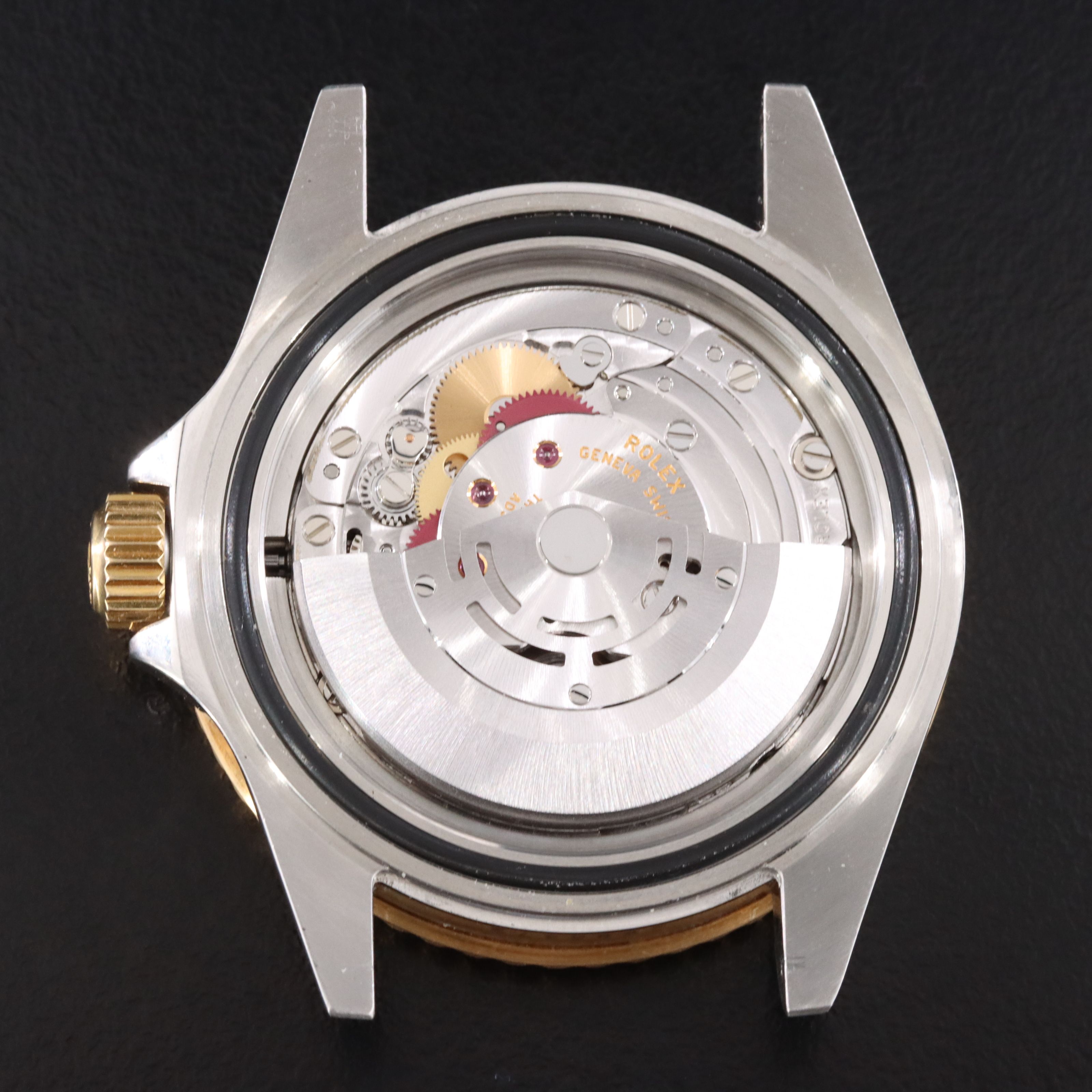 2005 Rolex Submariner 18K/Steel Seriti Diamonds & Sapphires Champagne Dial Watch