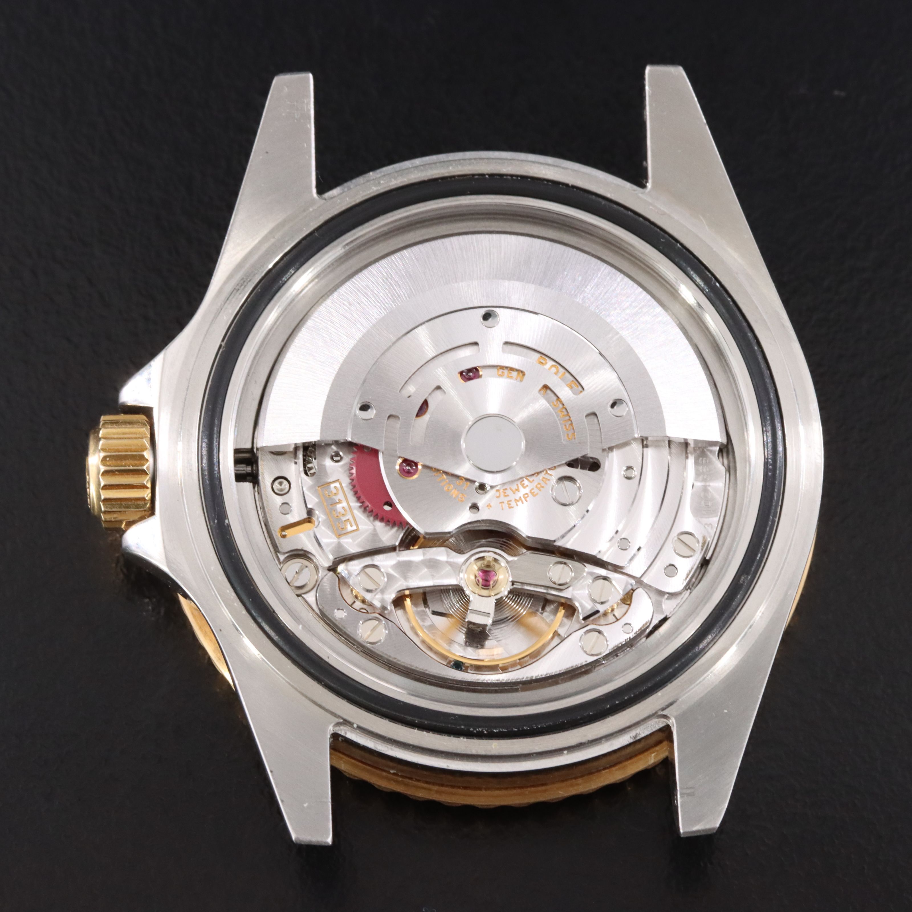 2005 Rolex Submariner 18K/Steel Seriti Diamonds & Sapphires Champagne Dial Watch