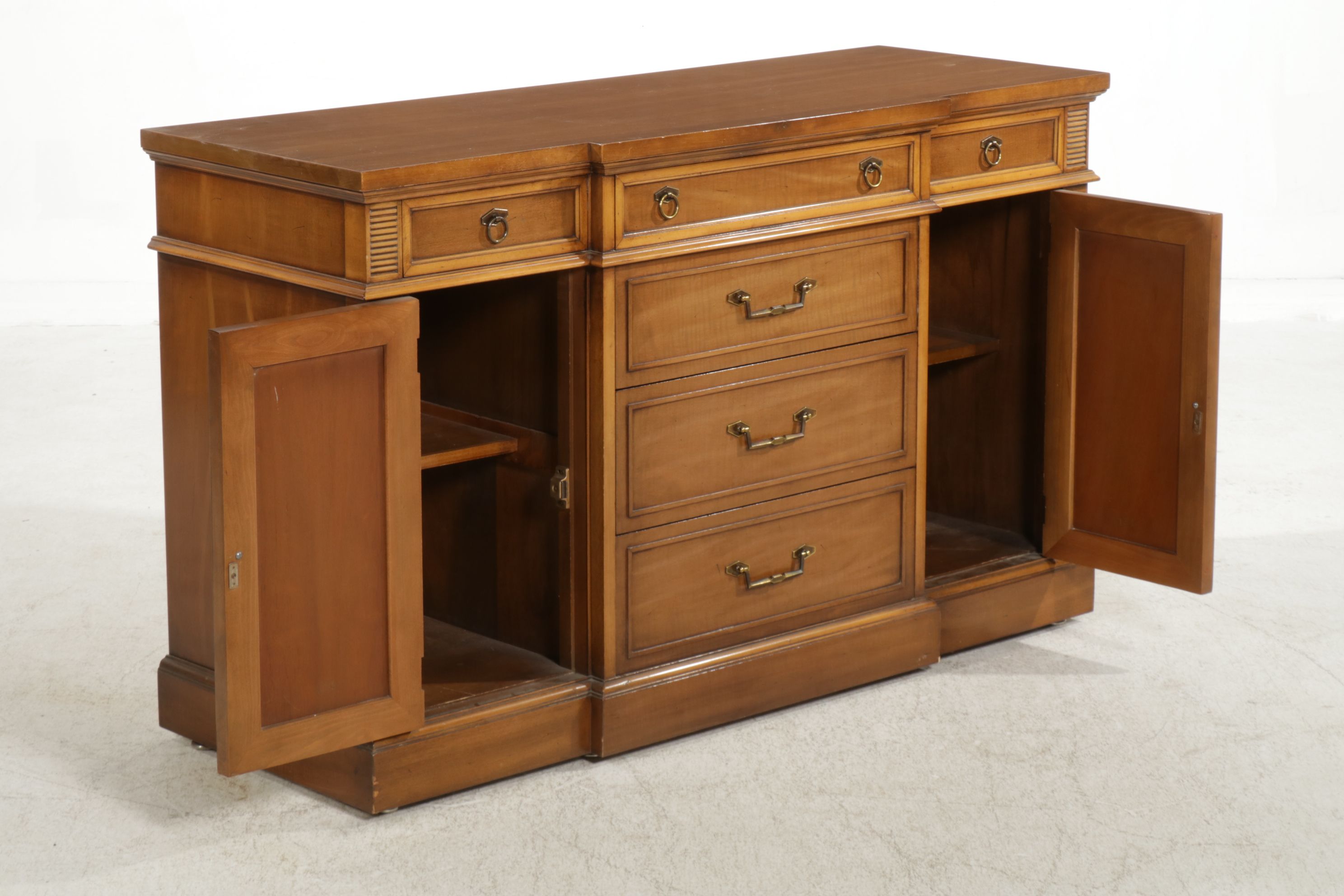 Mid Century Modern Style Walnut Buffet, Late 20th Century