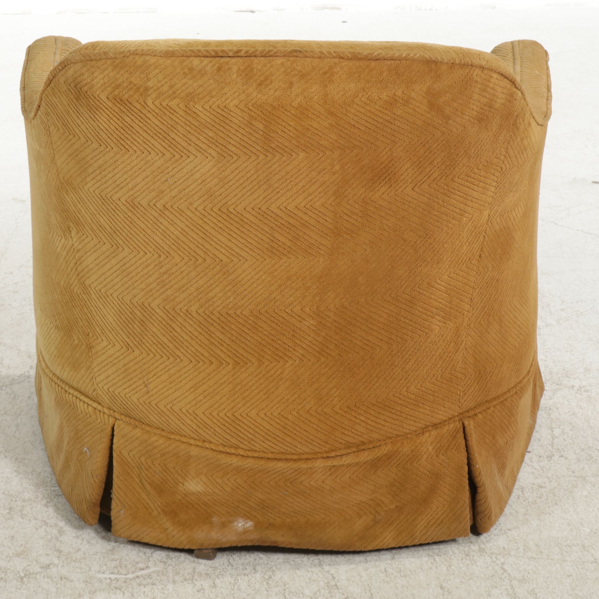 Mid Century Modern Upholstered Swivel Club Chair