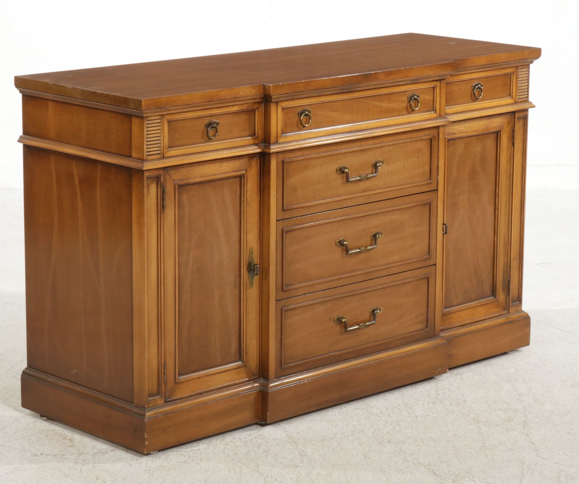 Mid Century Modern Style Walnut Buffet, Late 20th Century