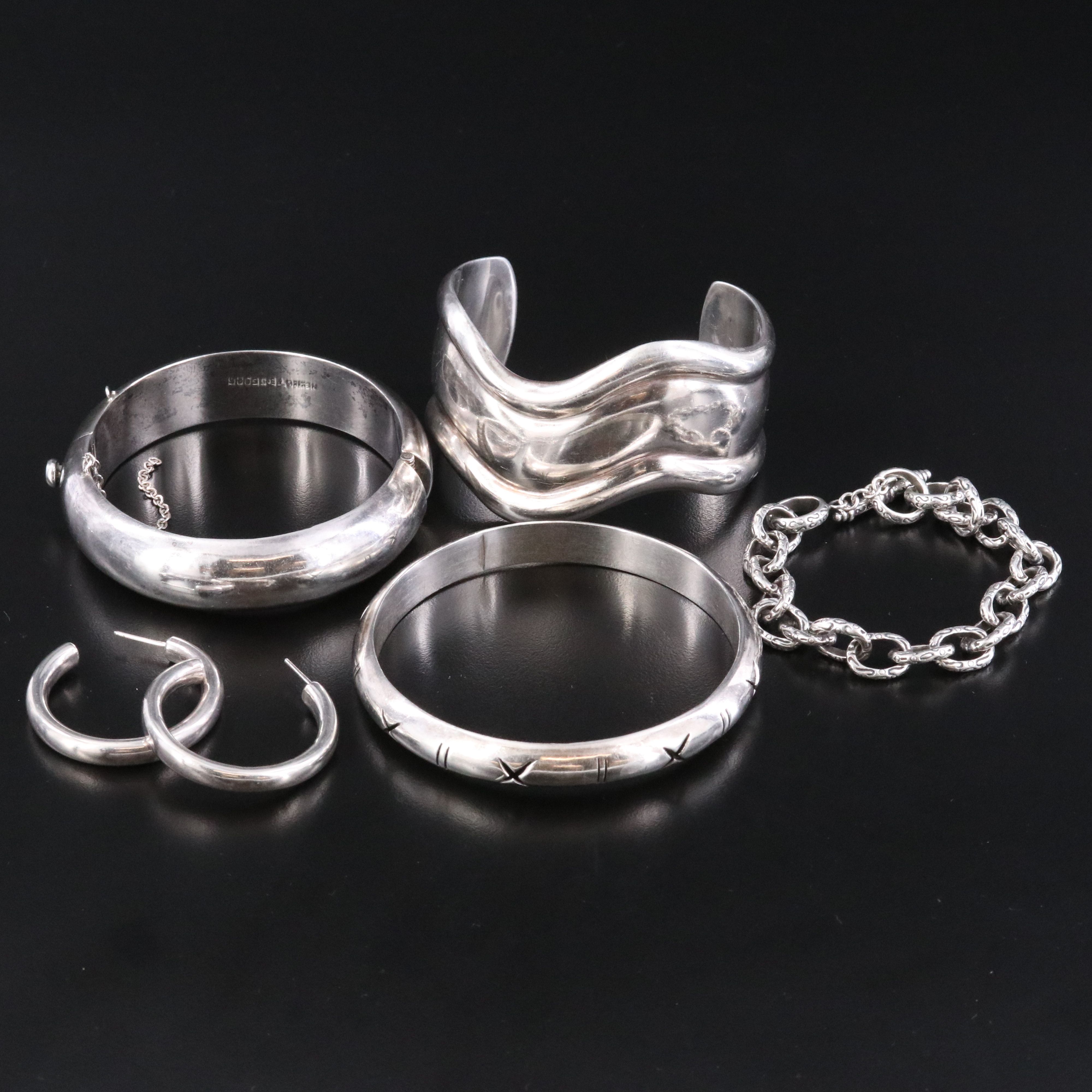 Sterling Bracelets and Earrings