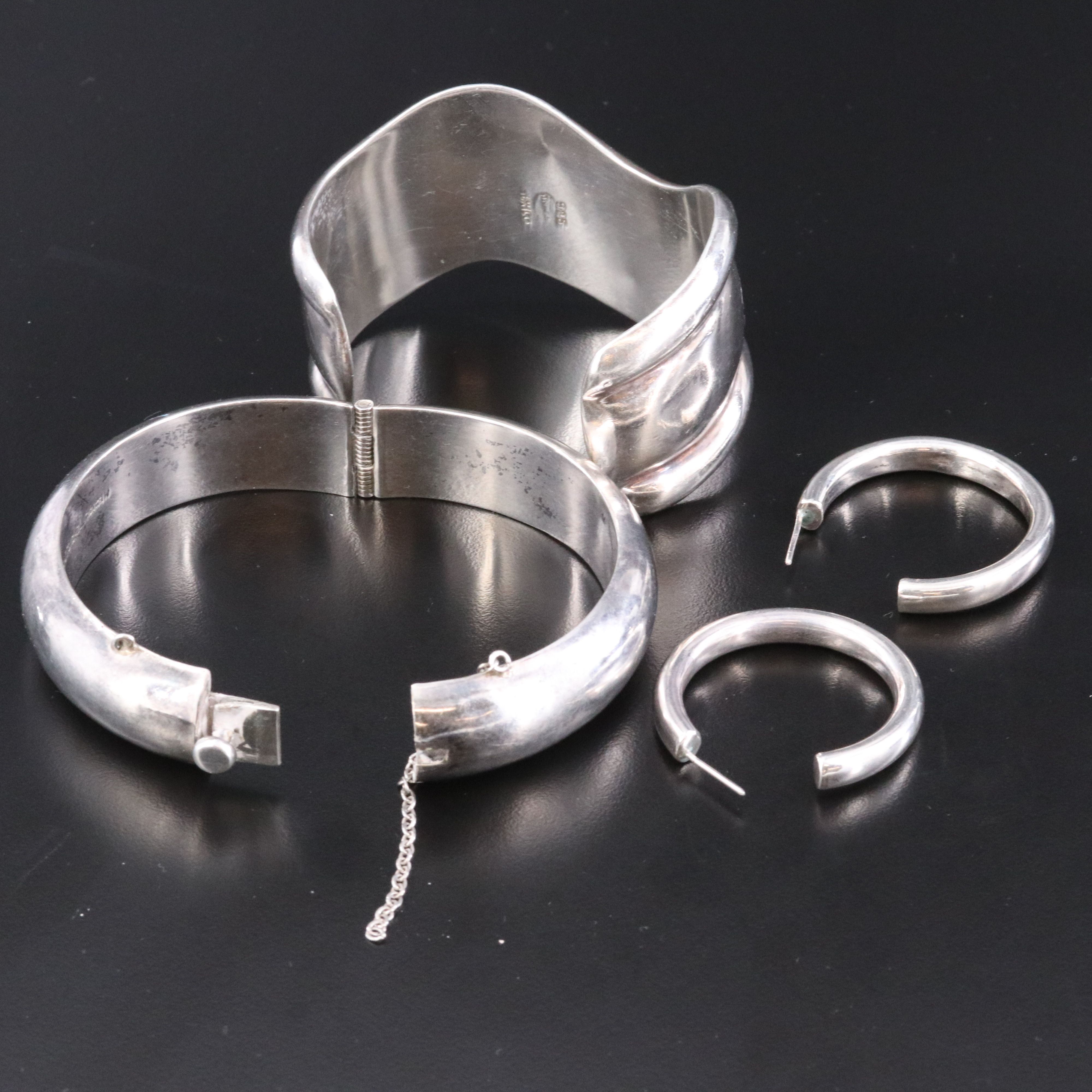 Sterling Bracelets and Earrings