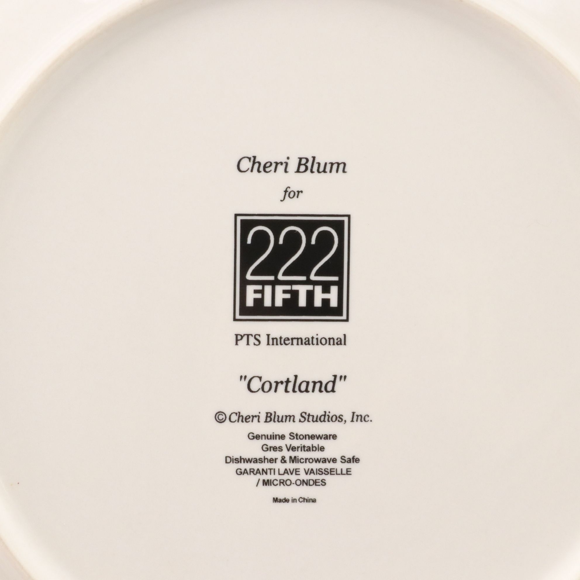 Cheri Blum for 222 Fifth "Courtland" Dinnerware