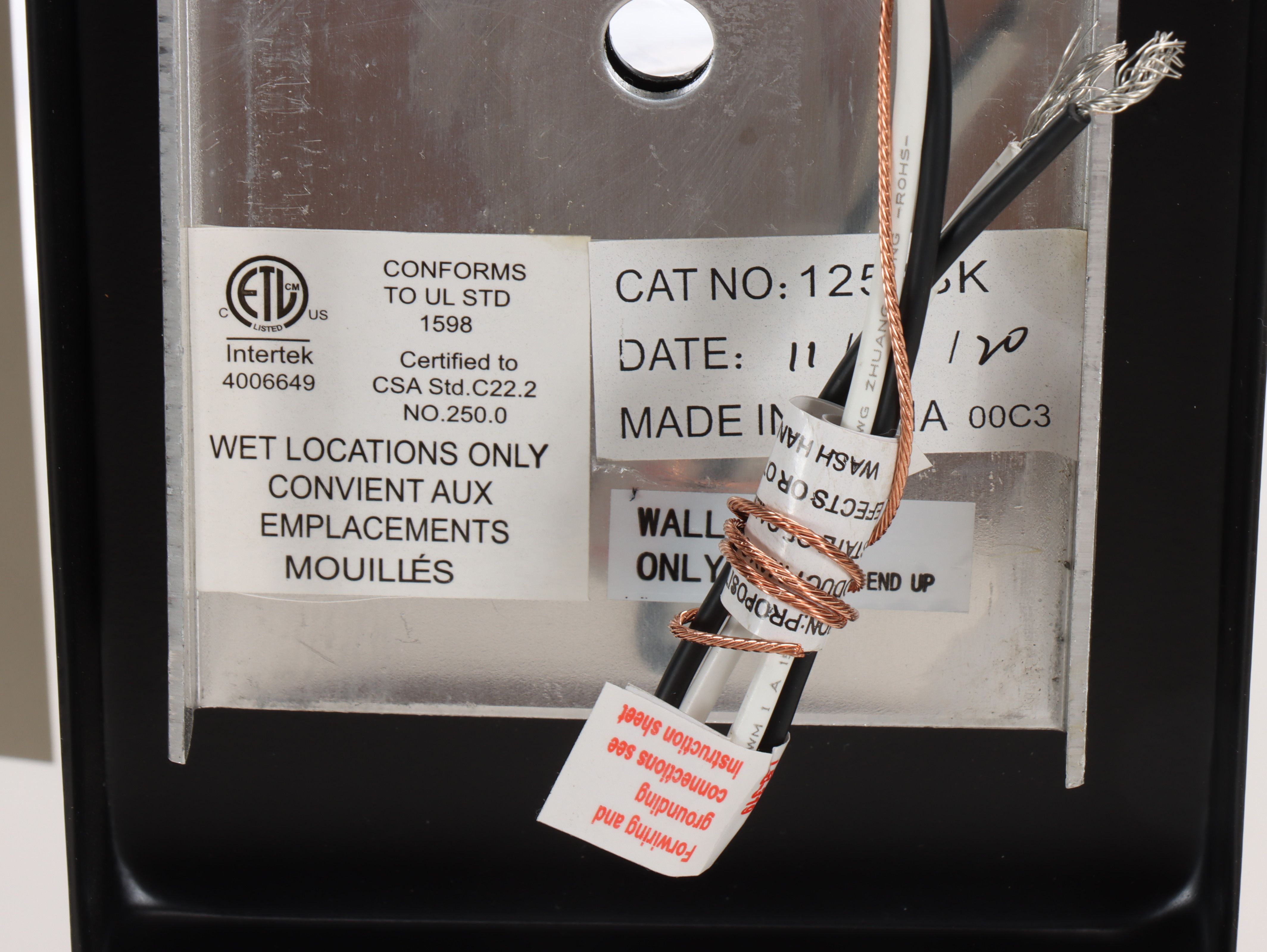 Hinkley Satin Black Finish Electric Wall Sconce