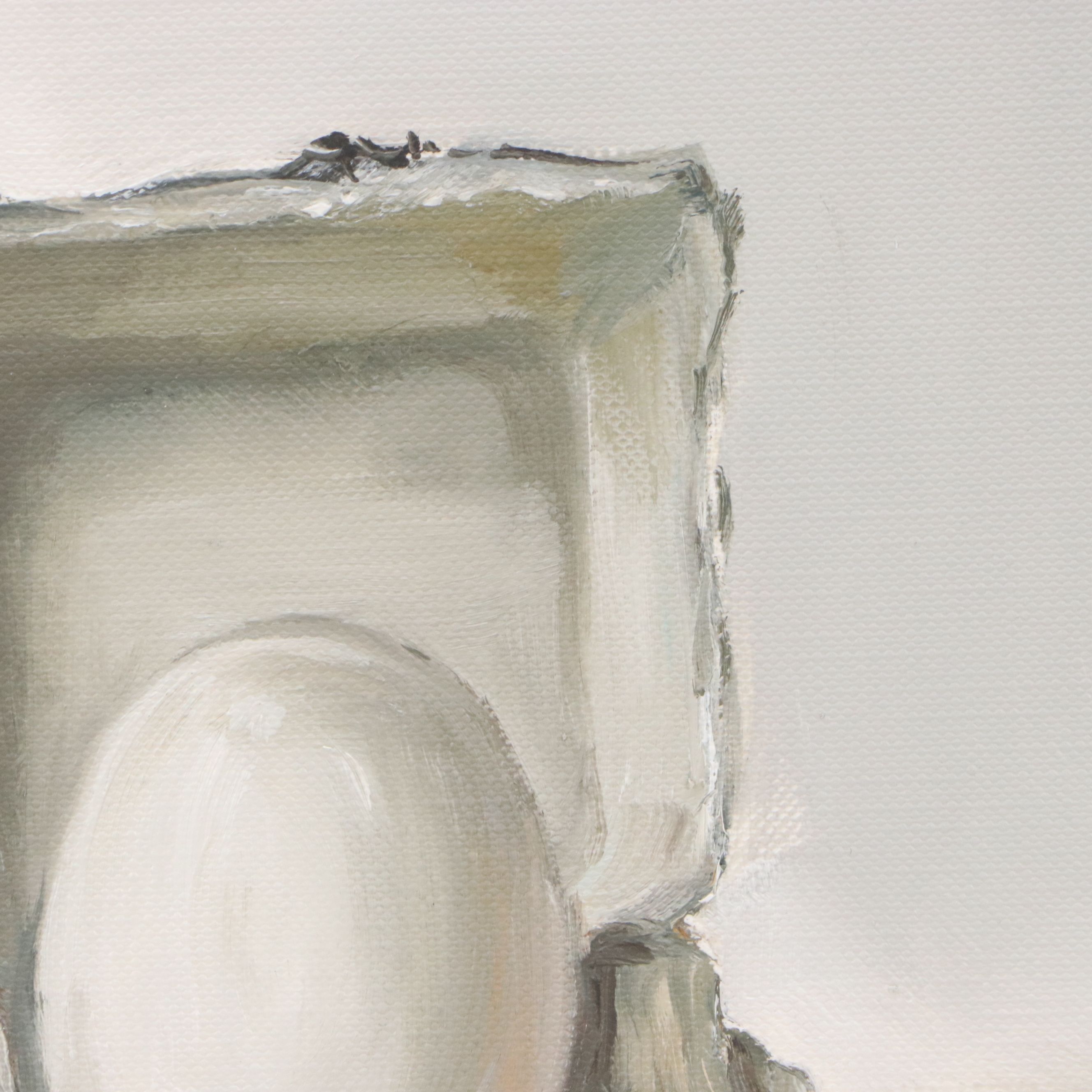 Inga Kovalenko Oil Painting of Egg in Egg Carton, 2025