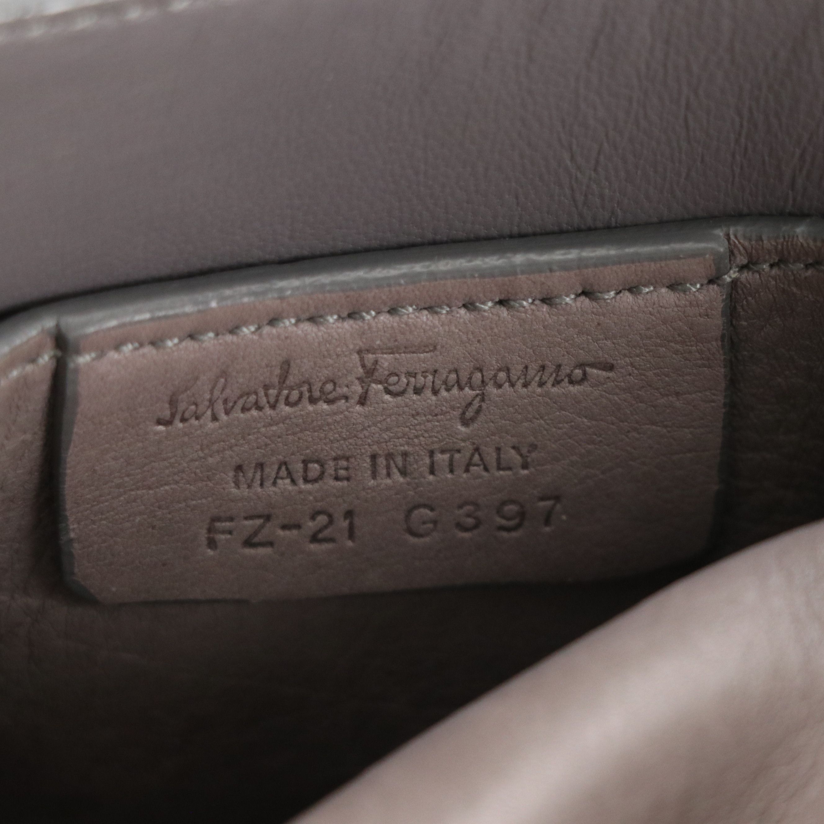 Salvatore Ferragamo Small Sofia Two-Way Satchel in Taupe Calfskin Leather