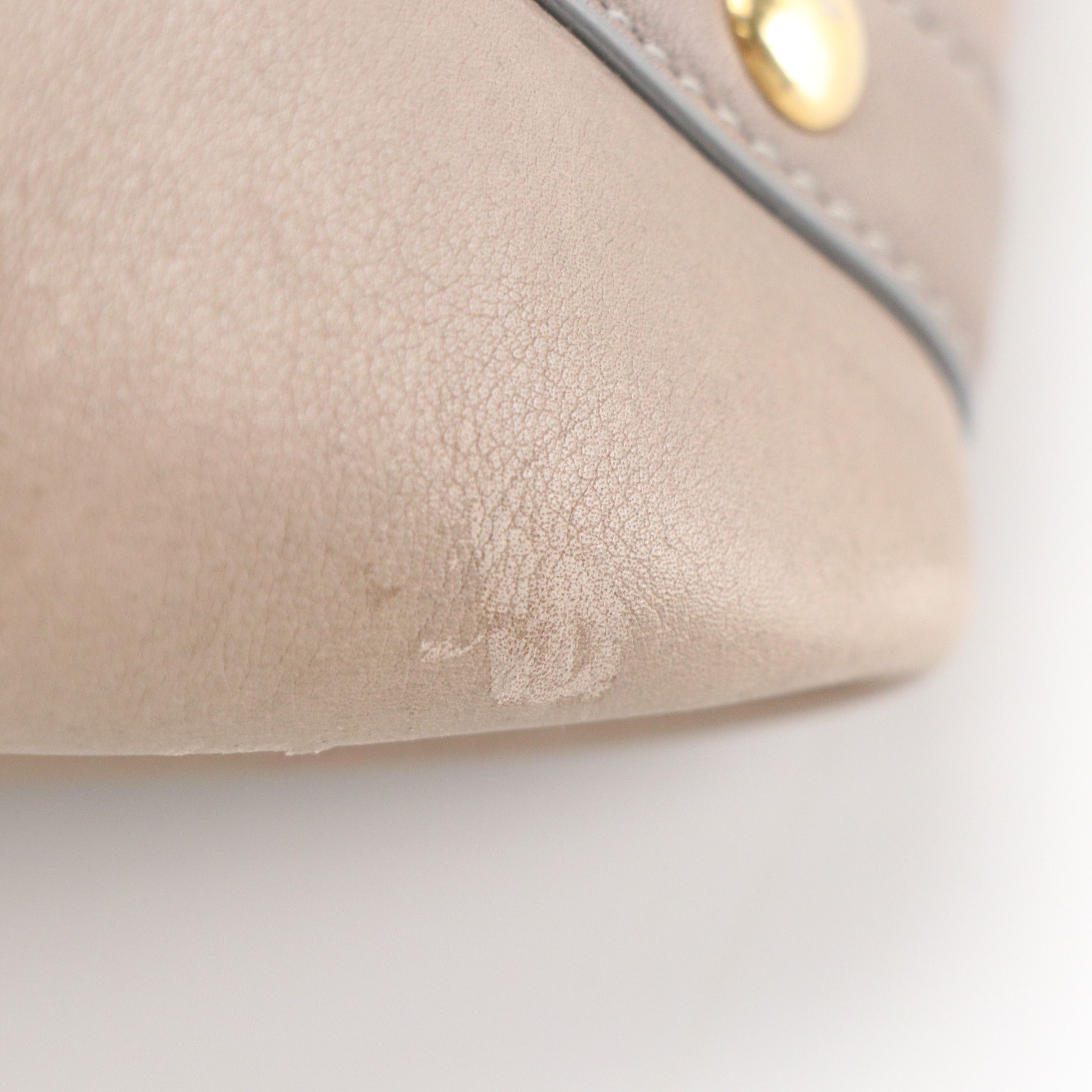 Salvatore Ferragamo Small Sofia Two-Way Satchel in Taupe Calfskin Leather