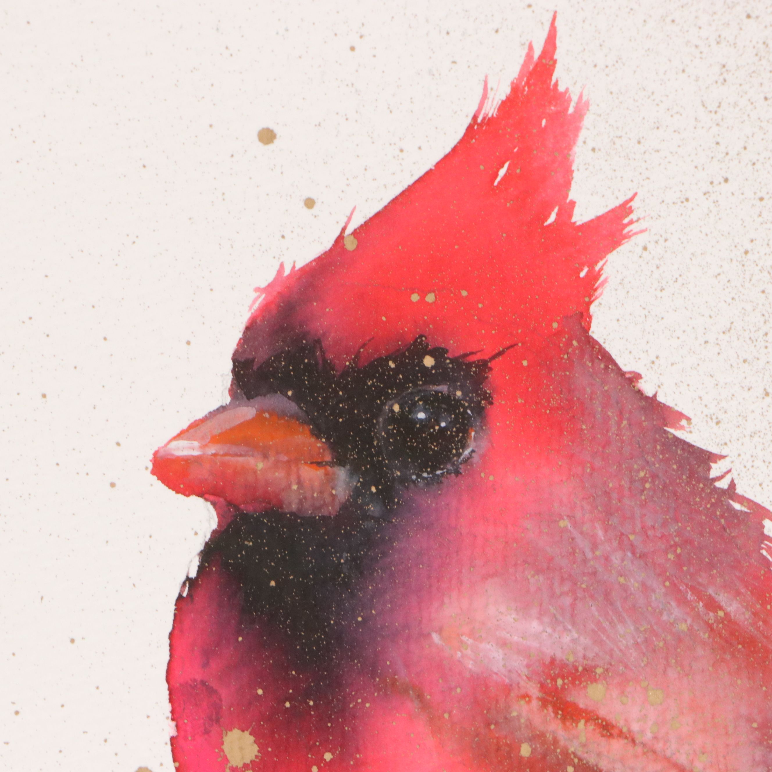 Inga Kovalenko Watercolor Painting of Bird on Branch, 2025