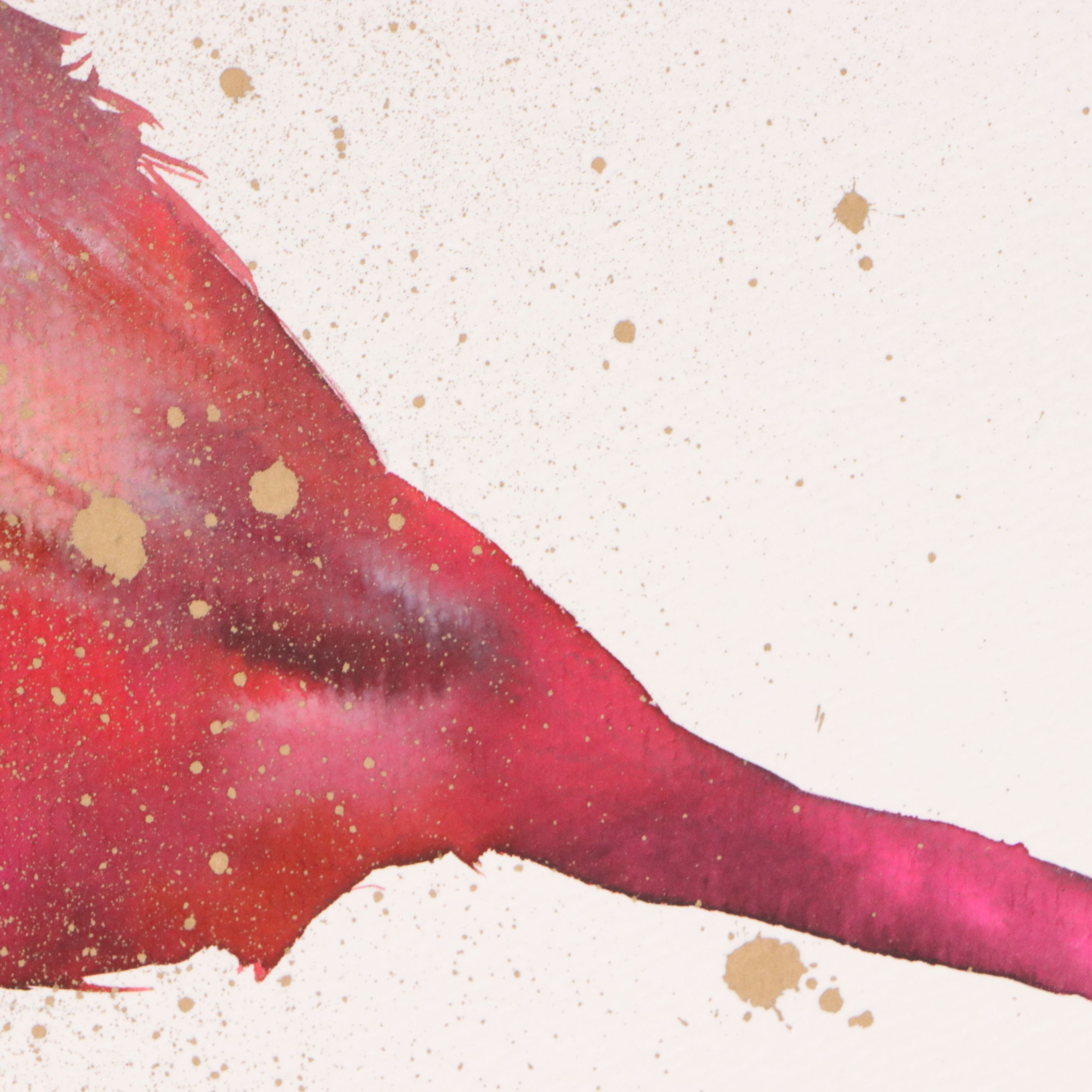 Inga Kovalenko Watercolor Painting of Bird on Branch, 2025