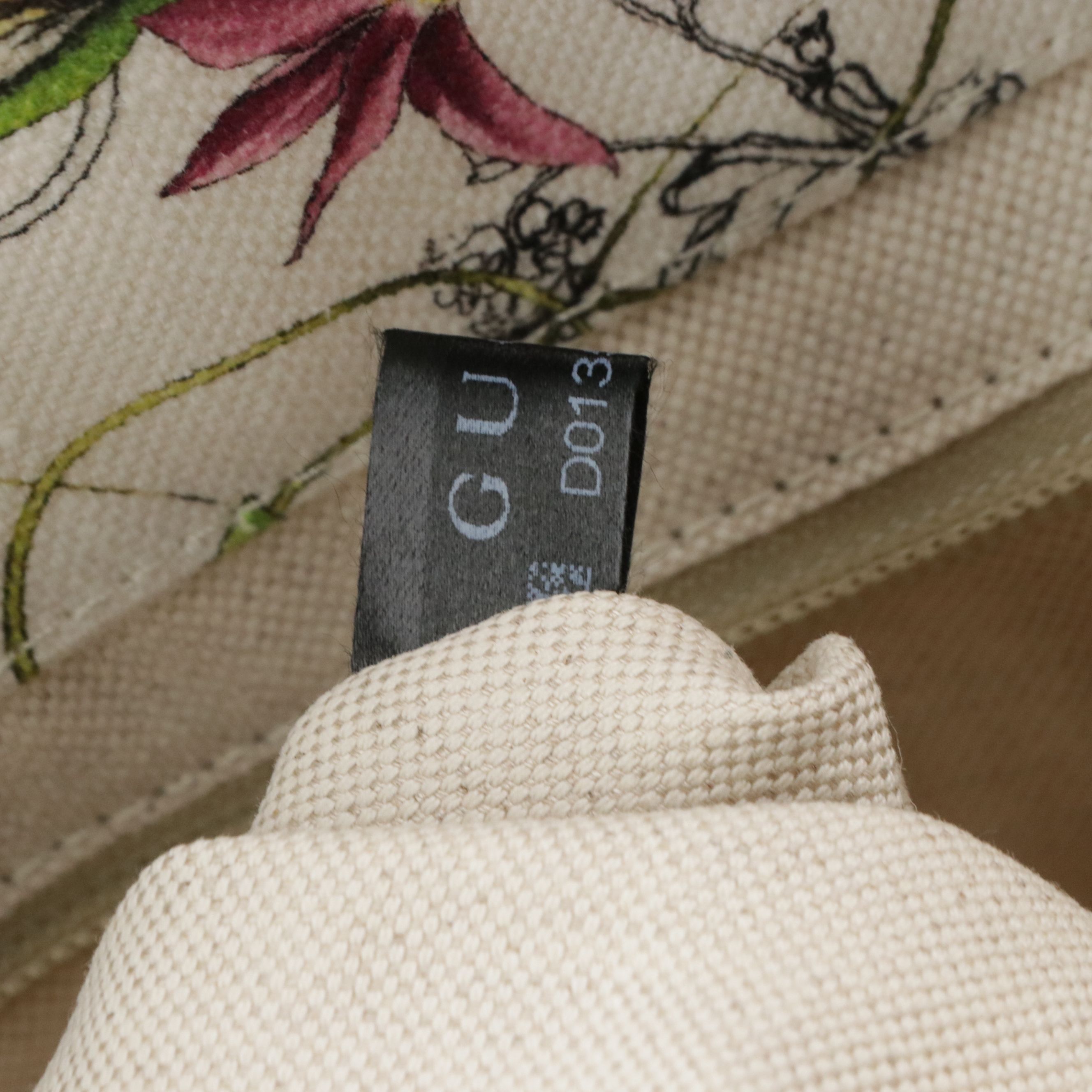 Gucci Flora Large Canvas Tote with Leather Trim