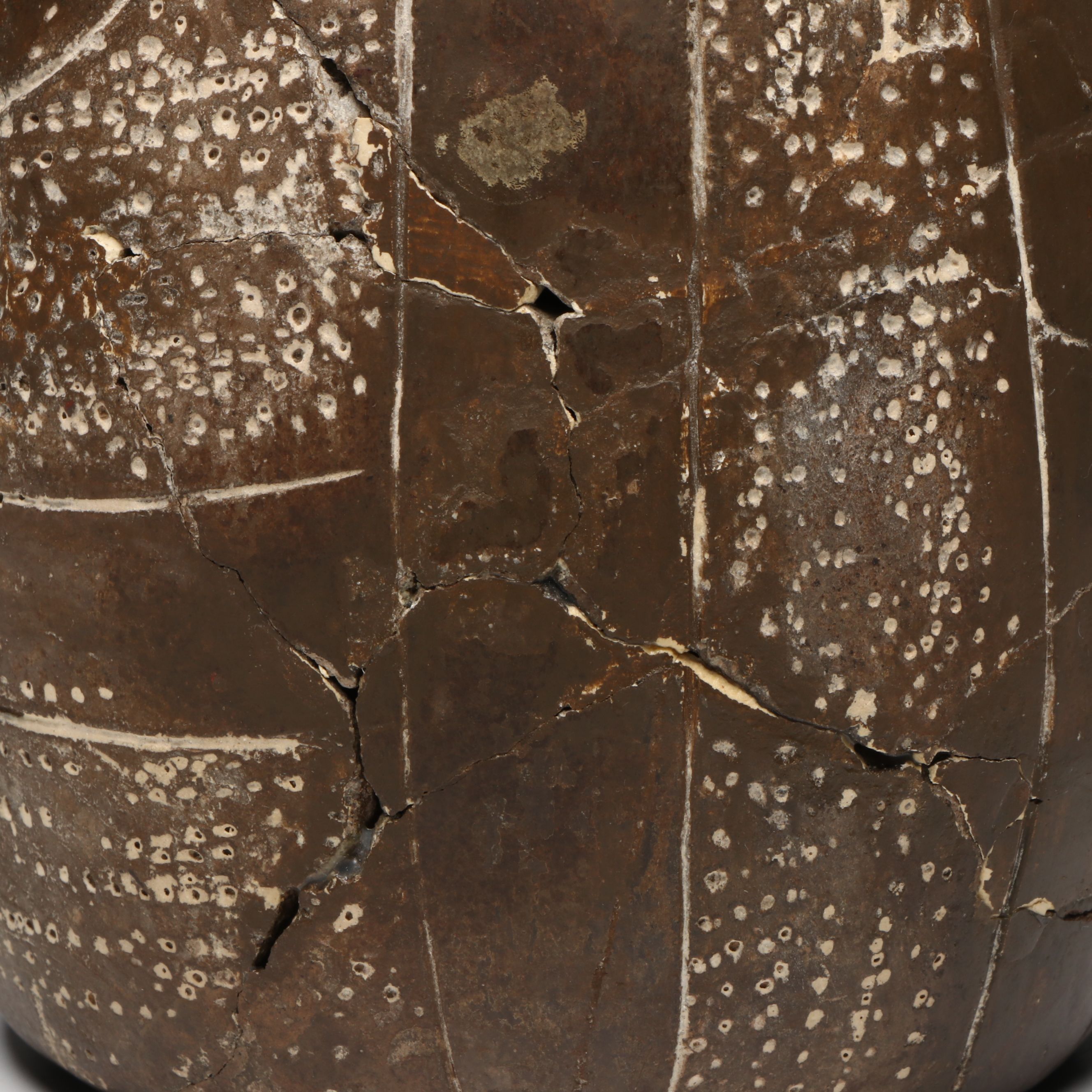 Ancestral Caddoan Ceramic Bottle with Incised Decoration, 15th Century